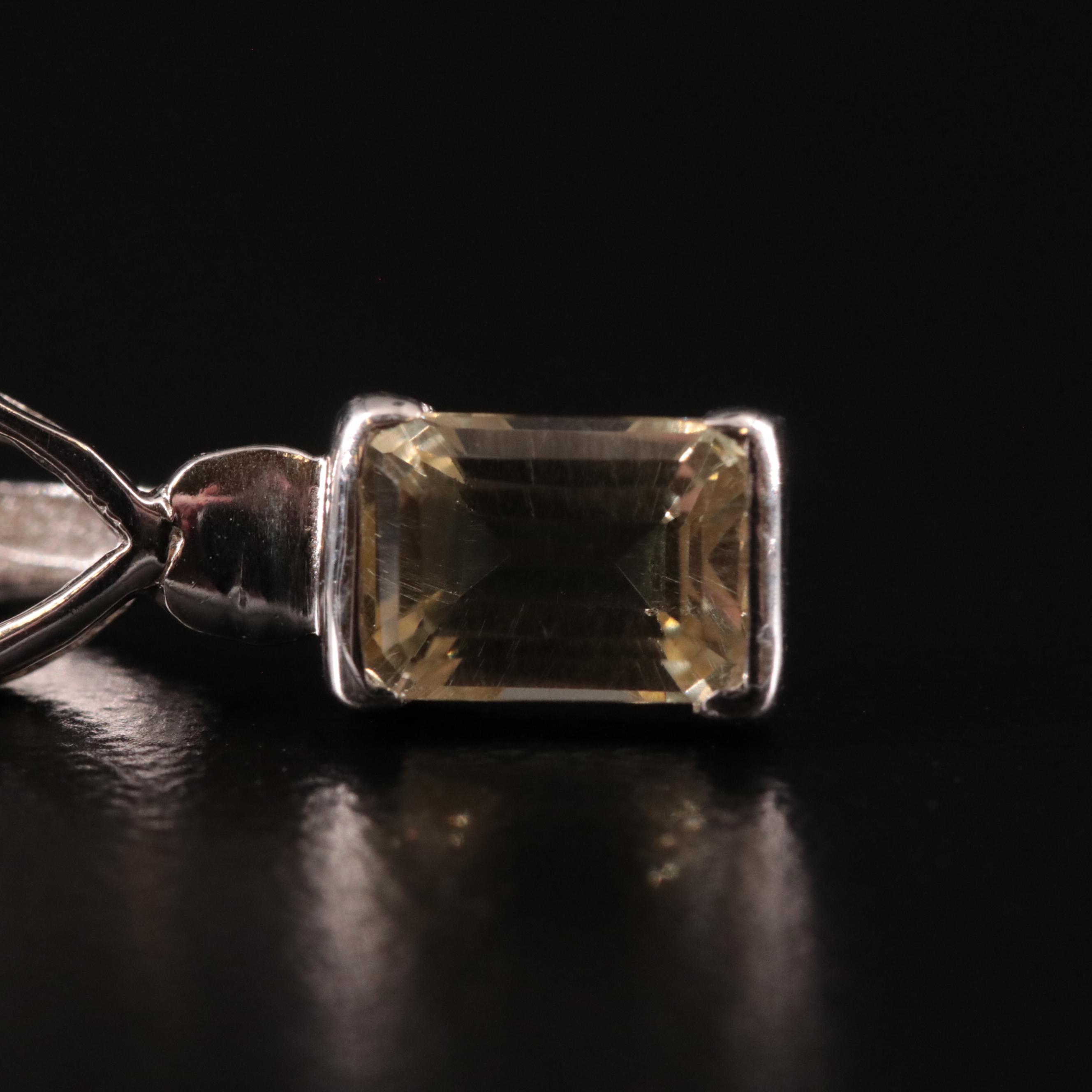 Sterling Citrine Pendant