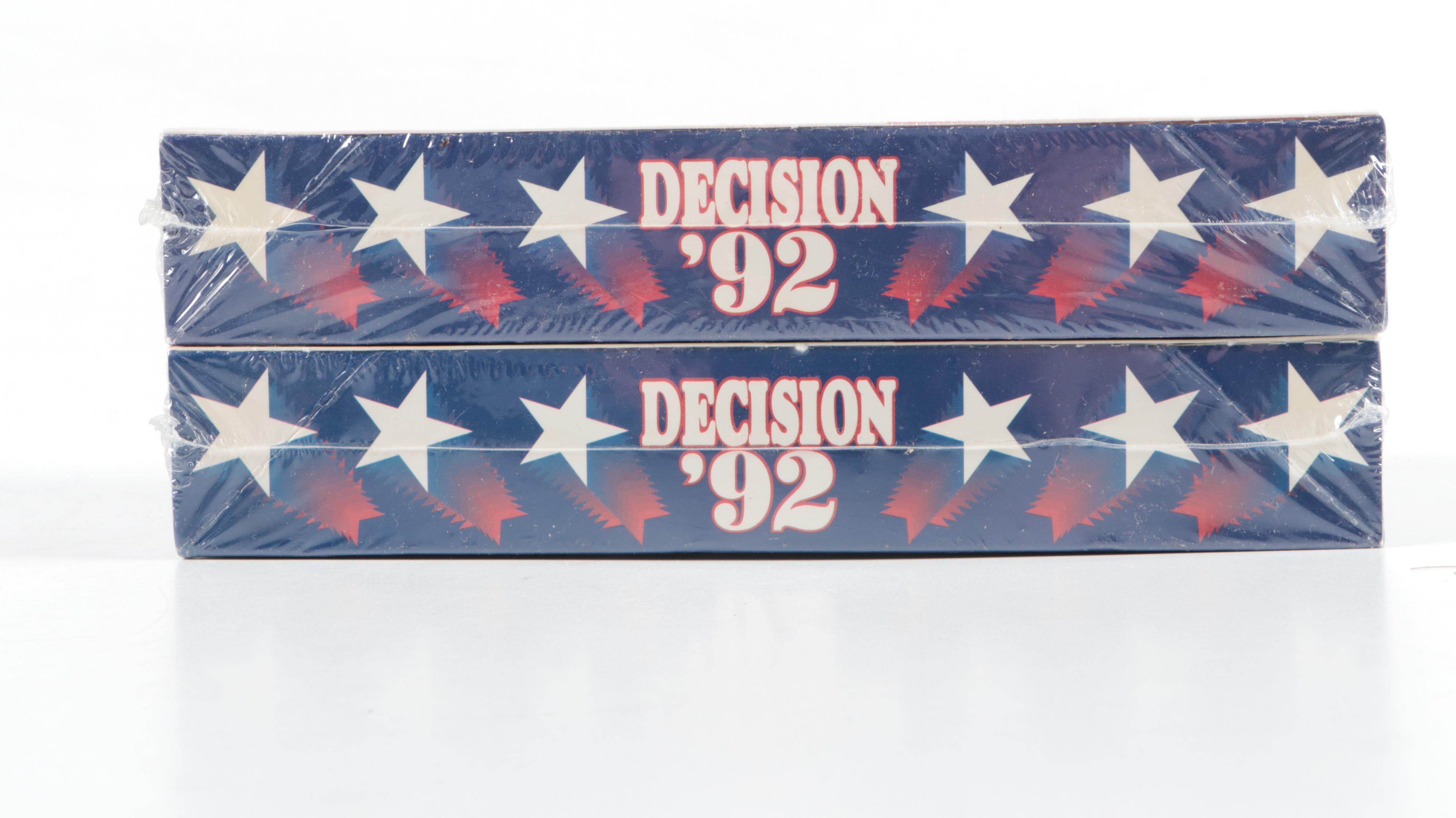Wild Card Decision '92 Presidential Election Trading Cards Sealed Hobby Boxes