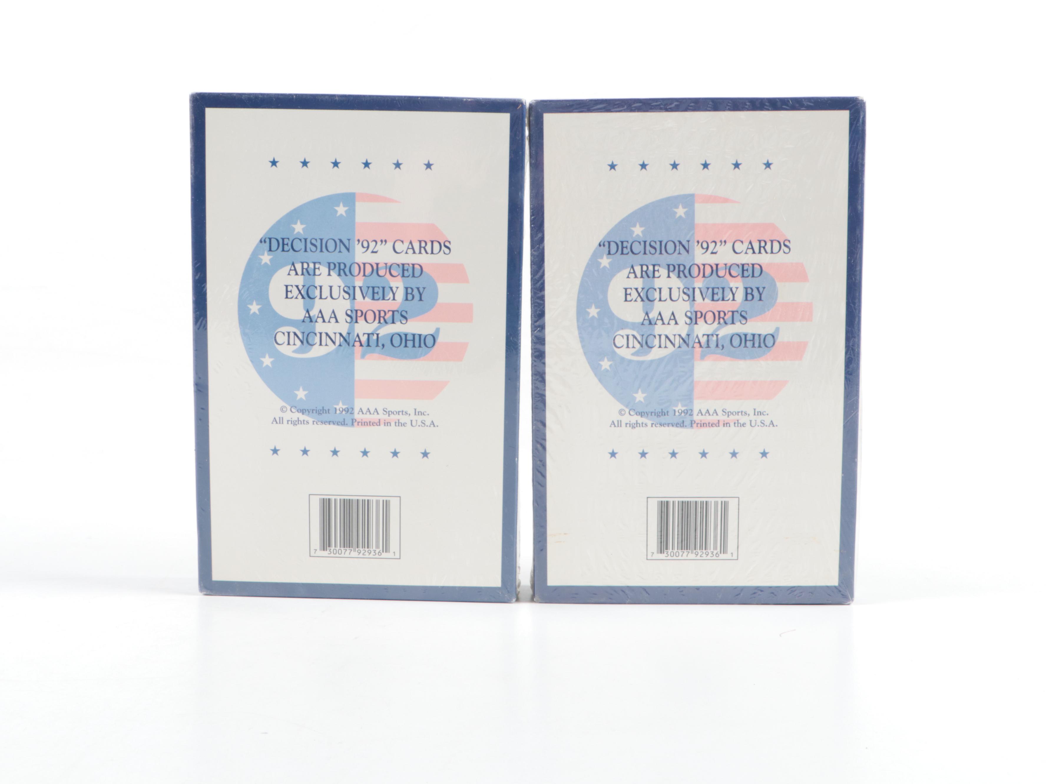 Wild Card Decision '92 Presidential Election Trading Cards Sealed Hobby Boxes