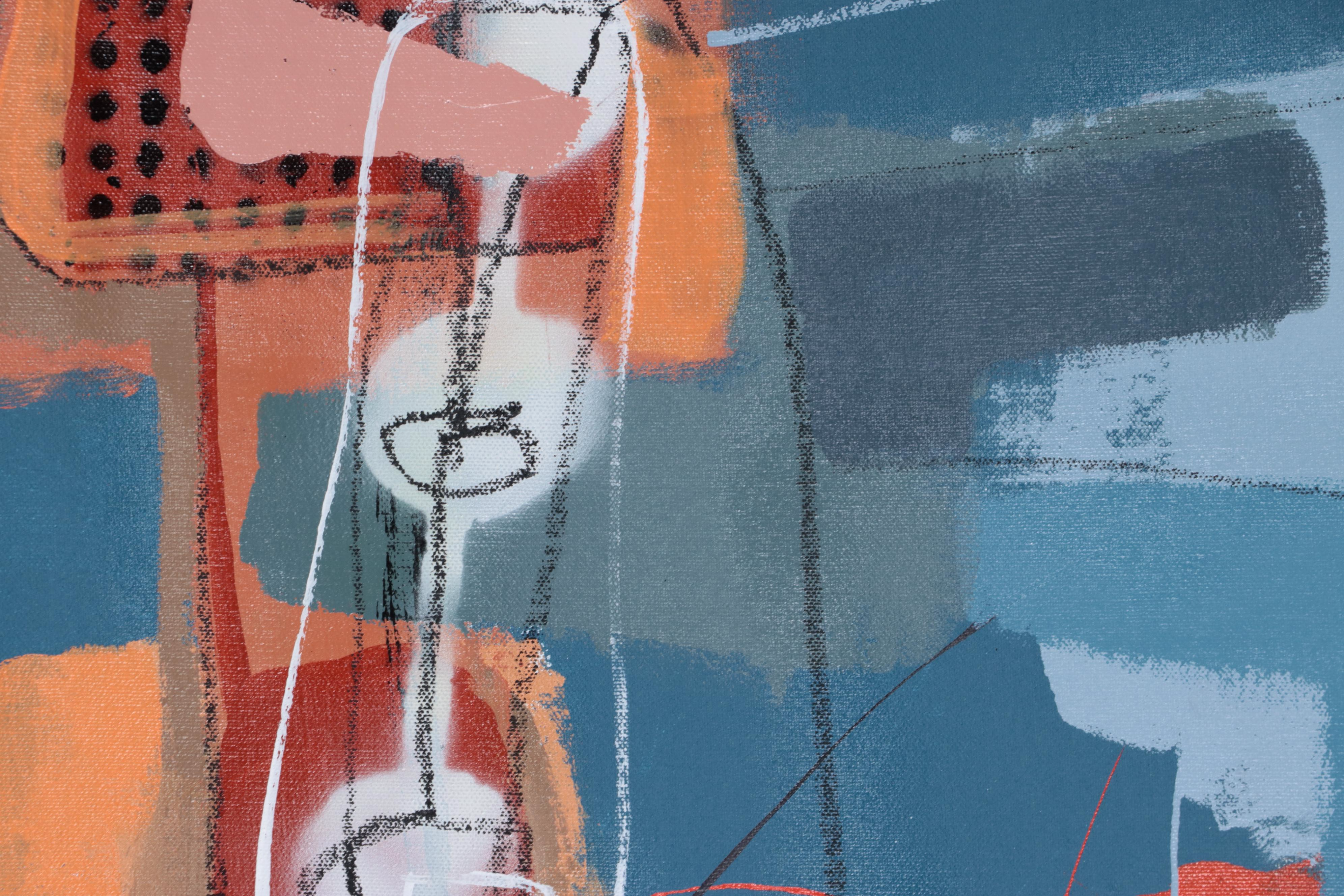 Michel Blázquez Acrylic Painting "Abstract 3590," 2023