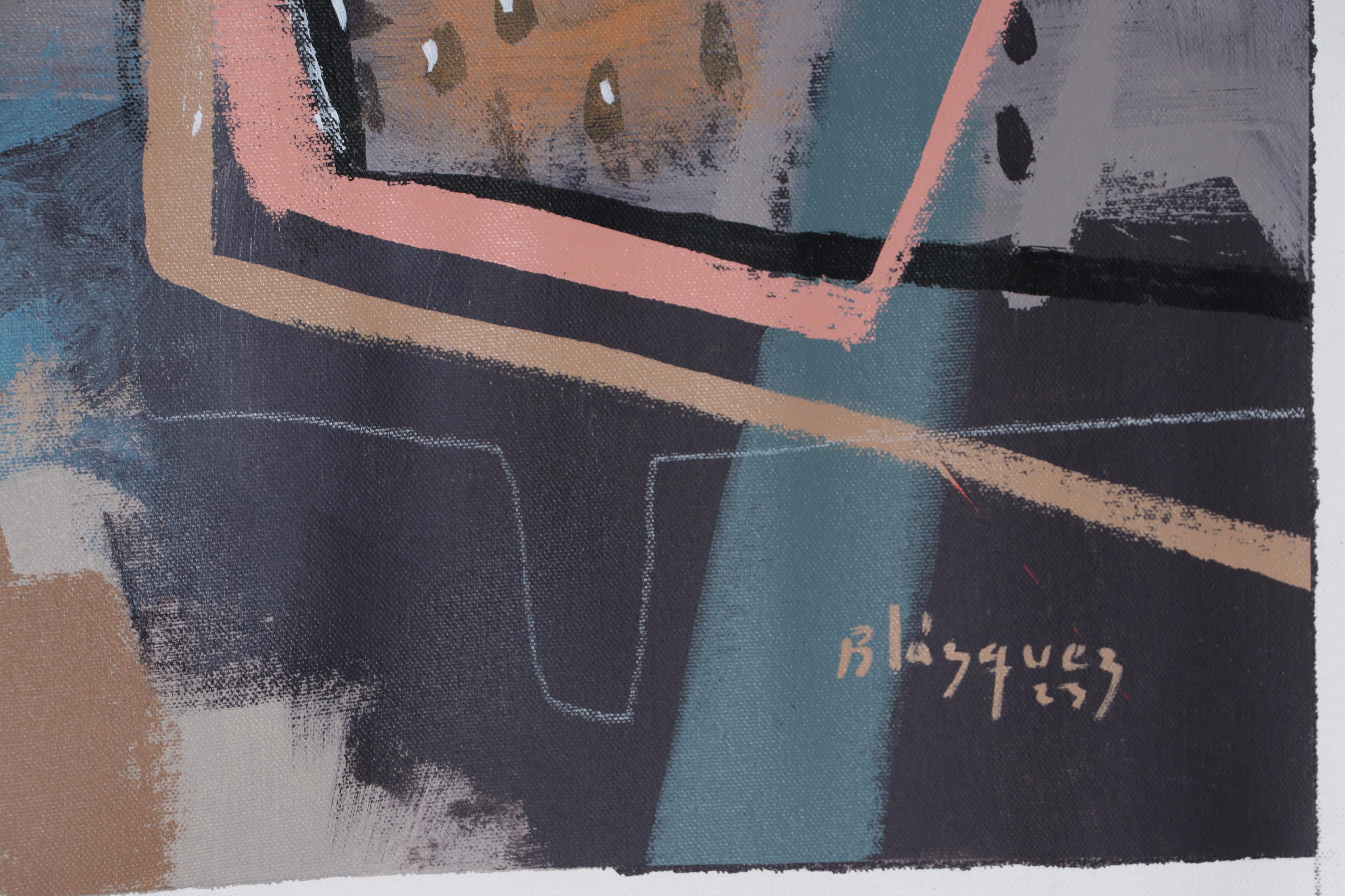 Michel Blázquez Acrylic Painting "Abstract 3590," 2023