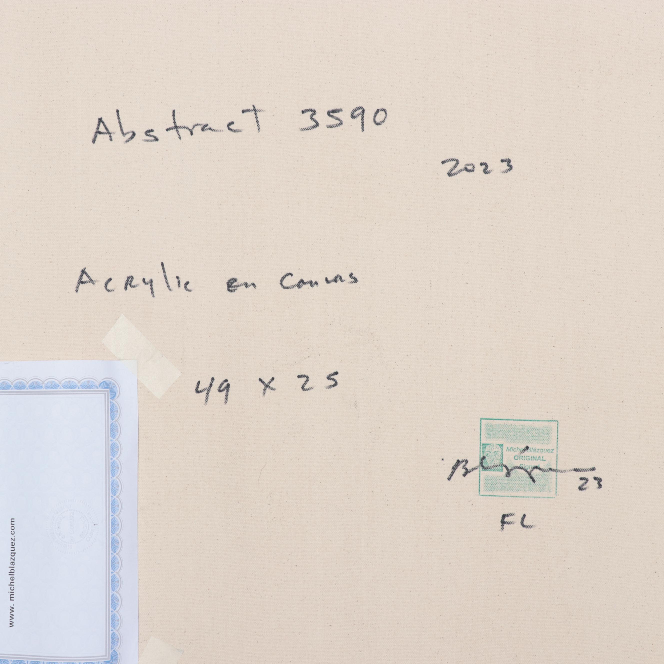 Michel Blázquez Acrylic Painting "Abstract 3590," 2023