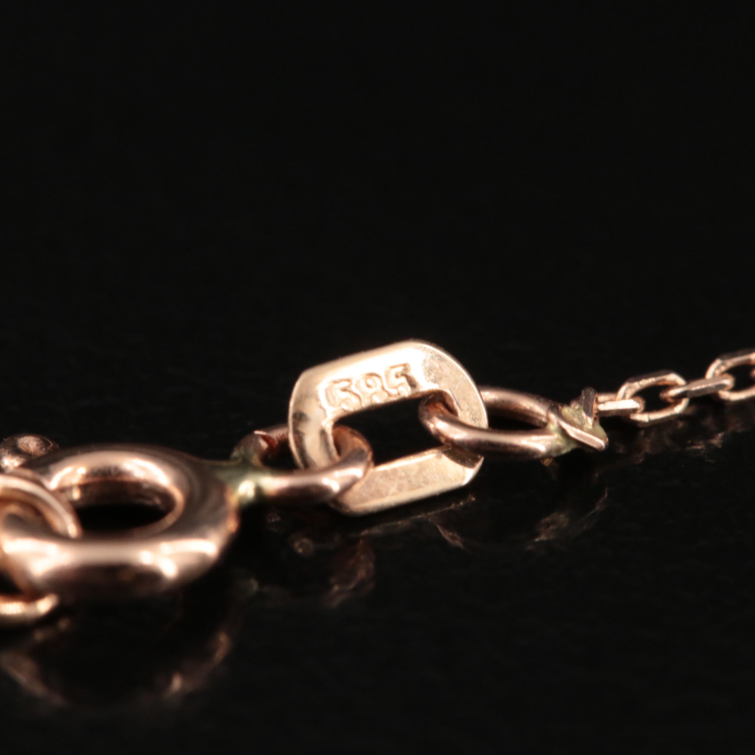 14K 0.90 CT Solitaire Diamond Necklace