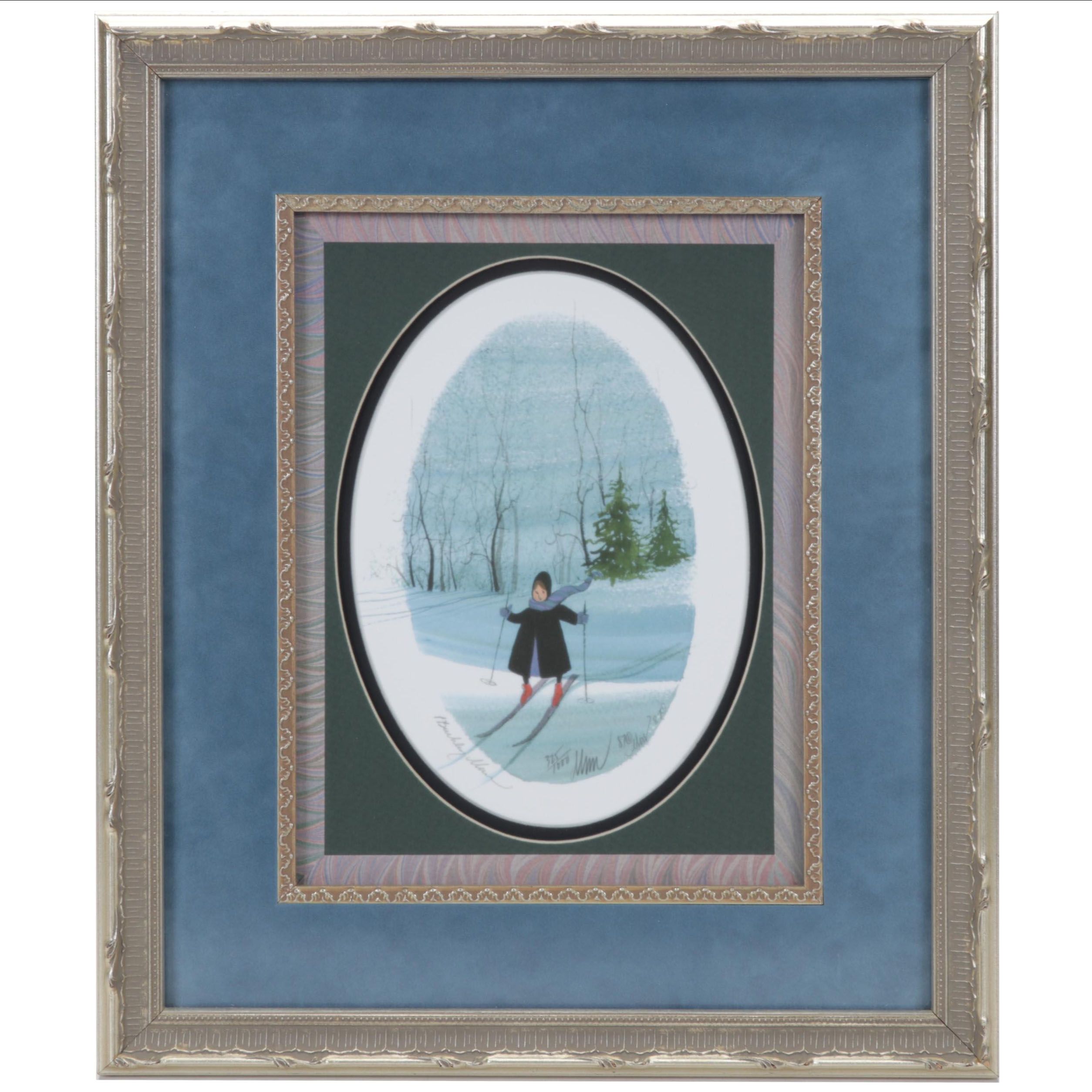 P. Buckley Moss Offset Lithograph "Daring Damsel," 1987