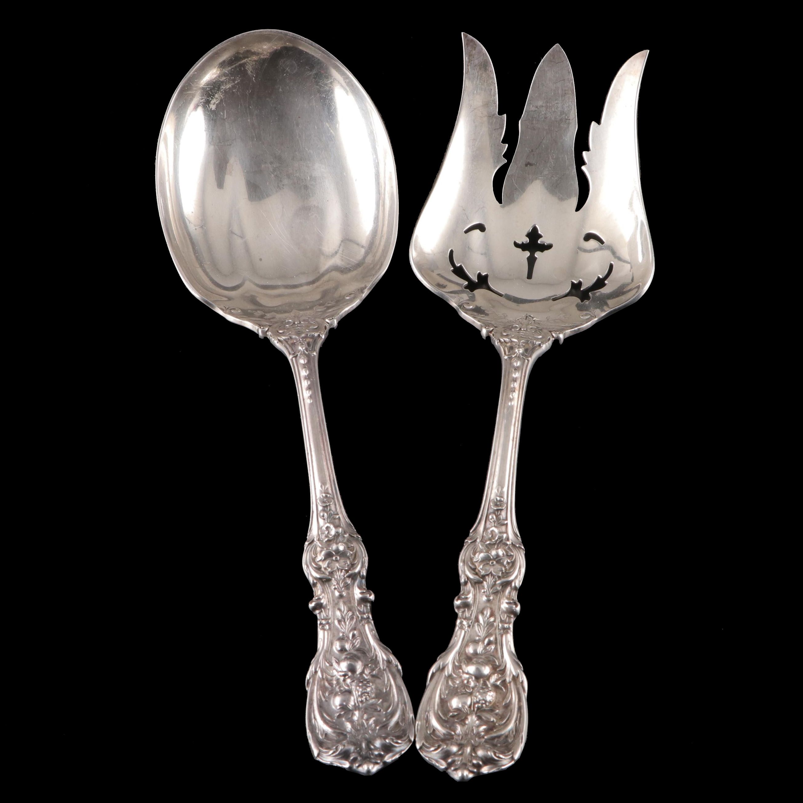 Reed & Barton "Francis I" Sterling Silver Salad Serving Utensils