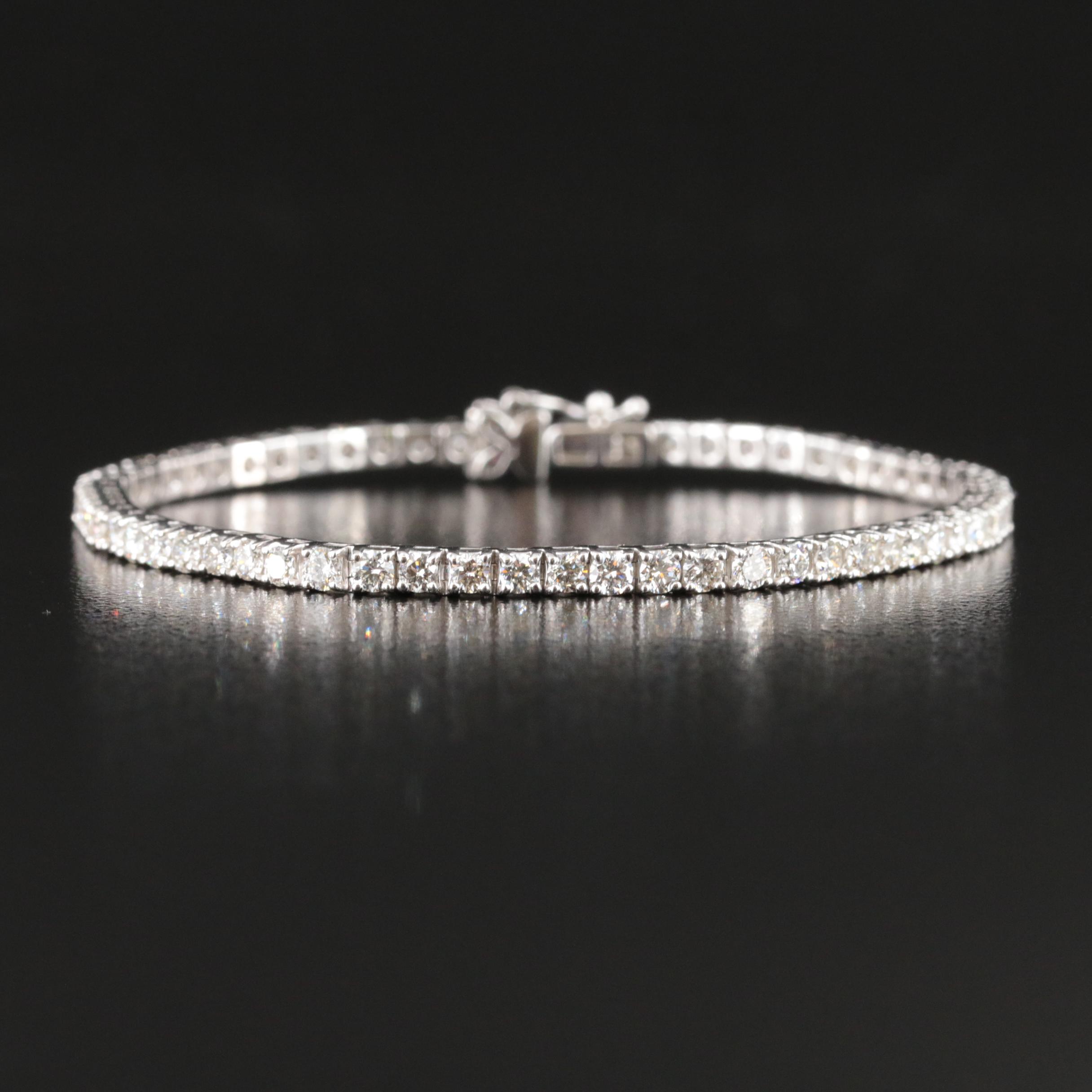 14K 5.00 CTW Lab Grown Diamond Bracelet with IGI Report