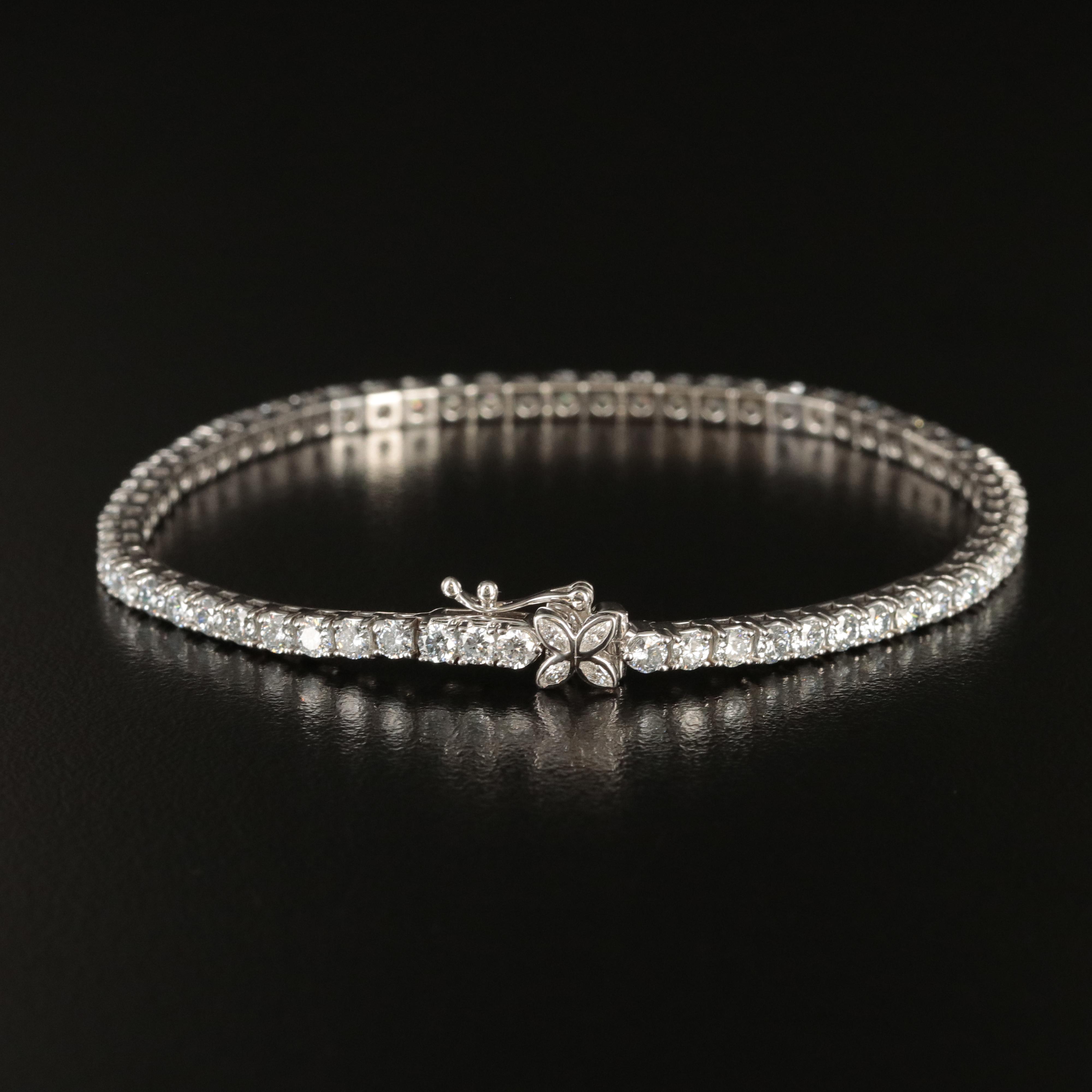 14K 5.00 CTW Lab Grown Diamond Bracelet with IGI Report