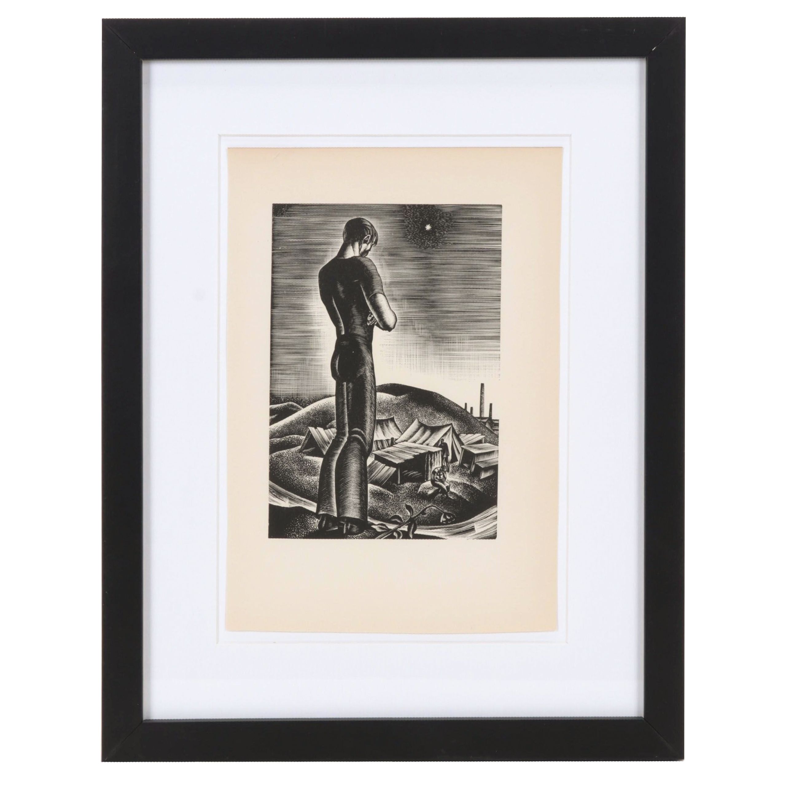 Lynd Ward Art Deco Woodcut From "Wild Pilgrimage," 1932