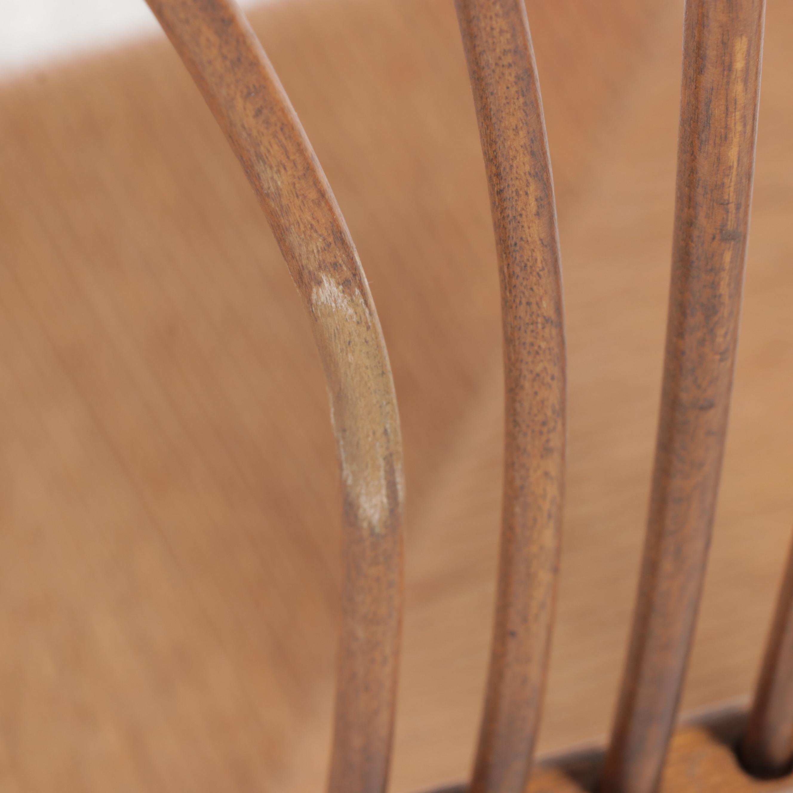 Eight Ethan Allen "Country French Collection" Wheat-Back Rush Seat Dining Chairs