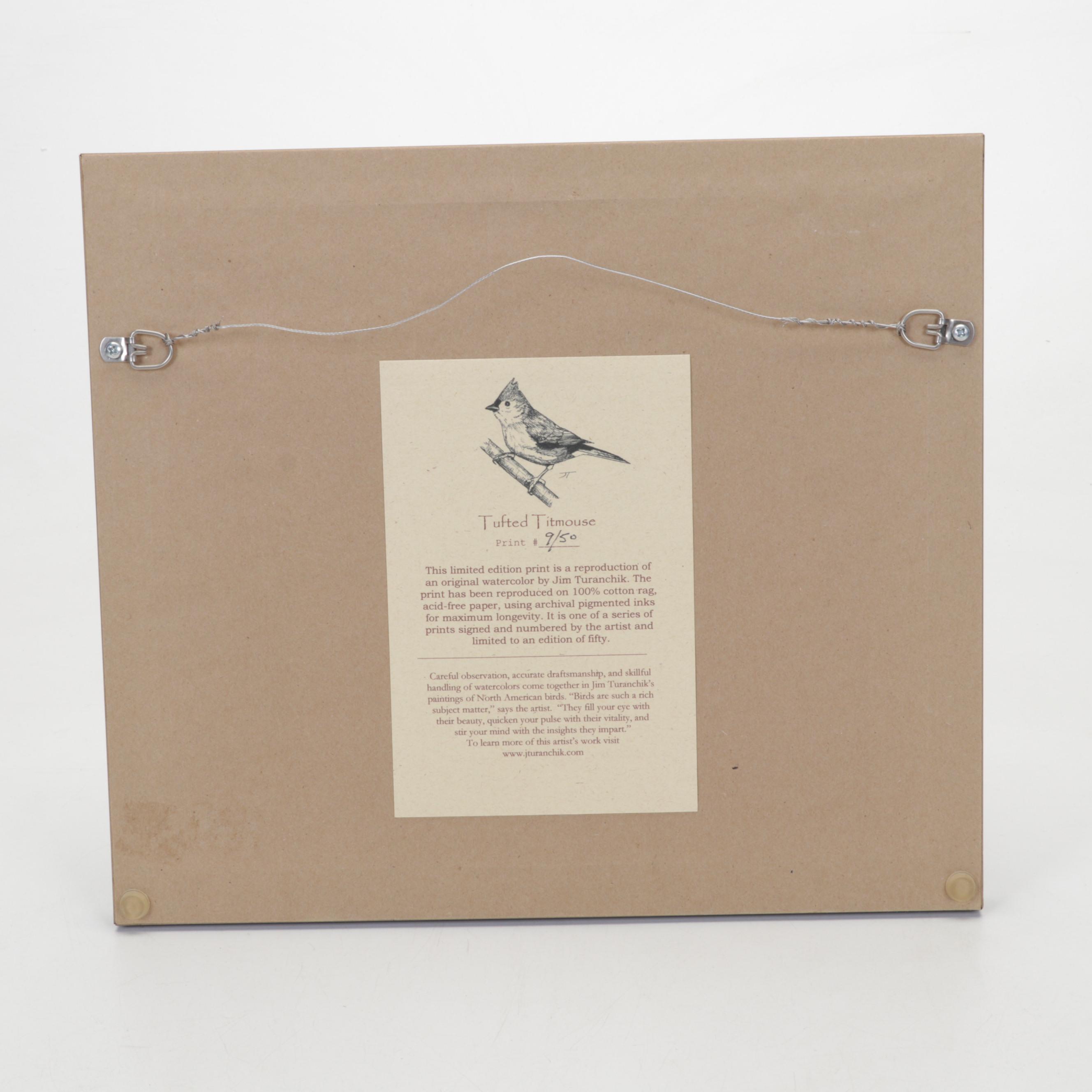 Jim Turanchik Giclée "Tufted Titmouse," 21st Century