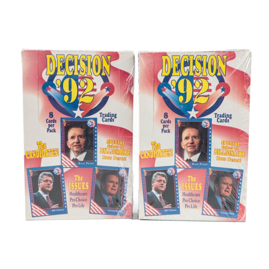 Wild Card Decision '92 Presidential Election Trading Cards Sealed Hobby Boxes