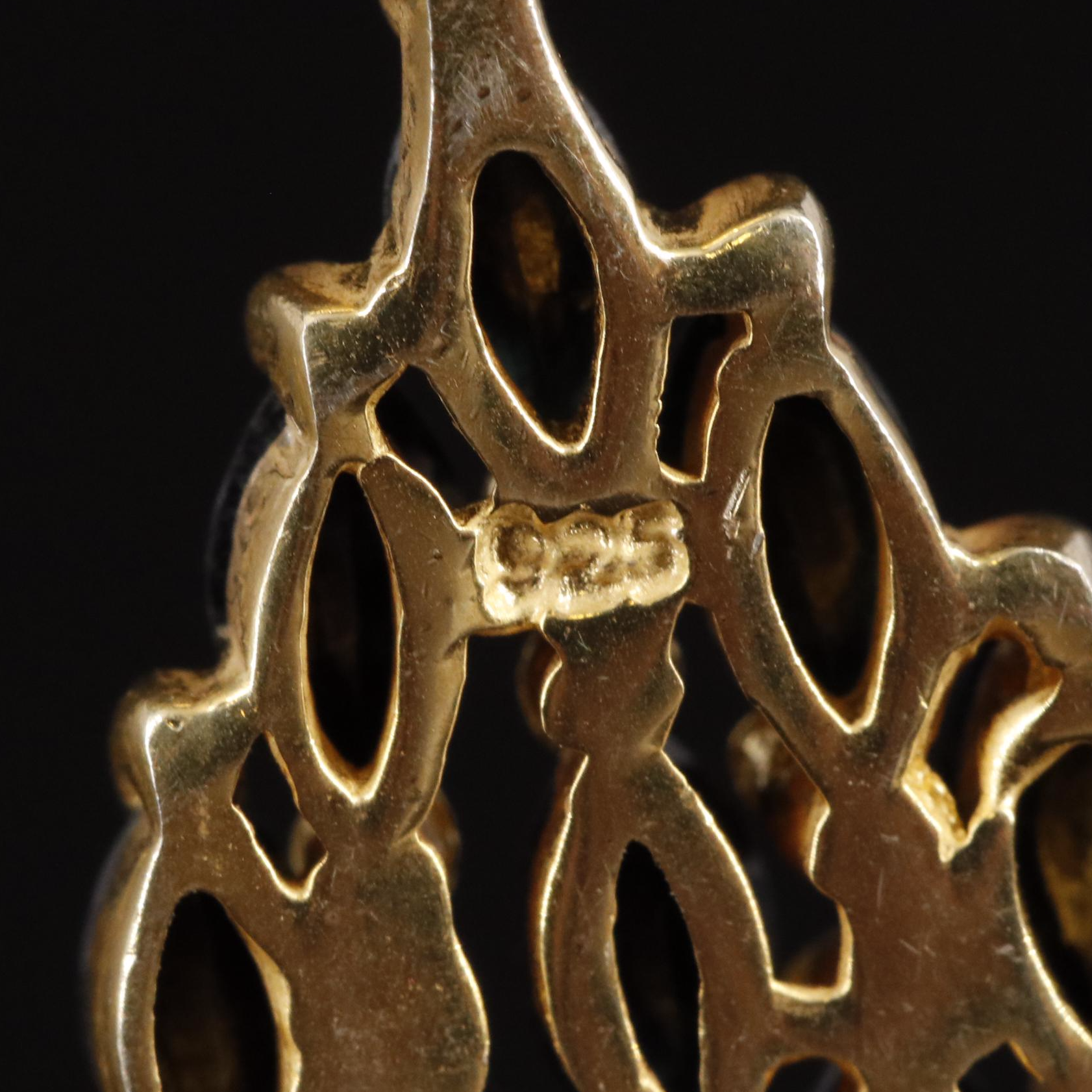 Sterling Sapphire and White Topaz Cluster Pendant Necklace