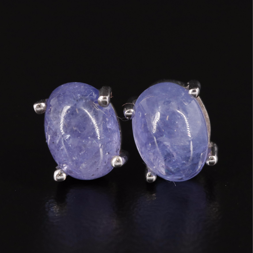 Sterling Tanzanite Stud Earrings