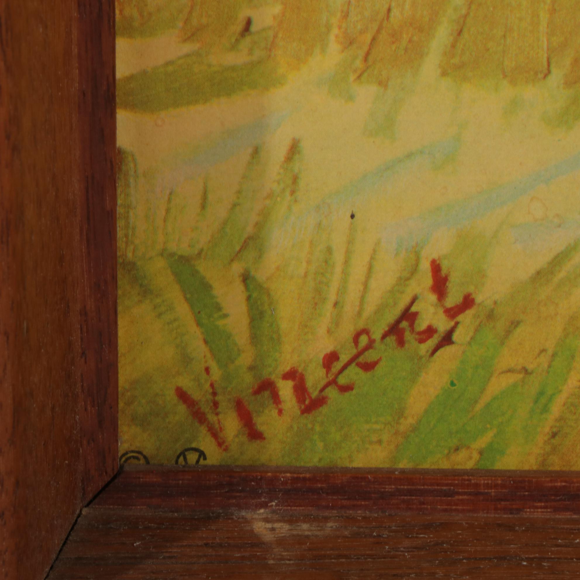 Offset Lithographs After Vincent van Gogh "The Harvest" and "Pink Peach Tree"