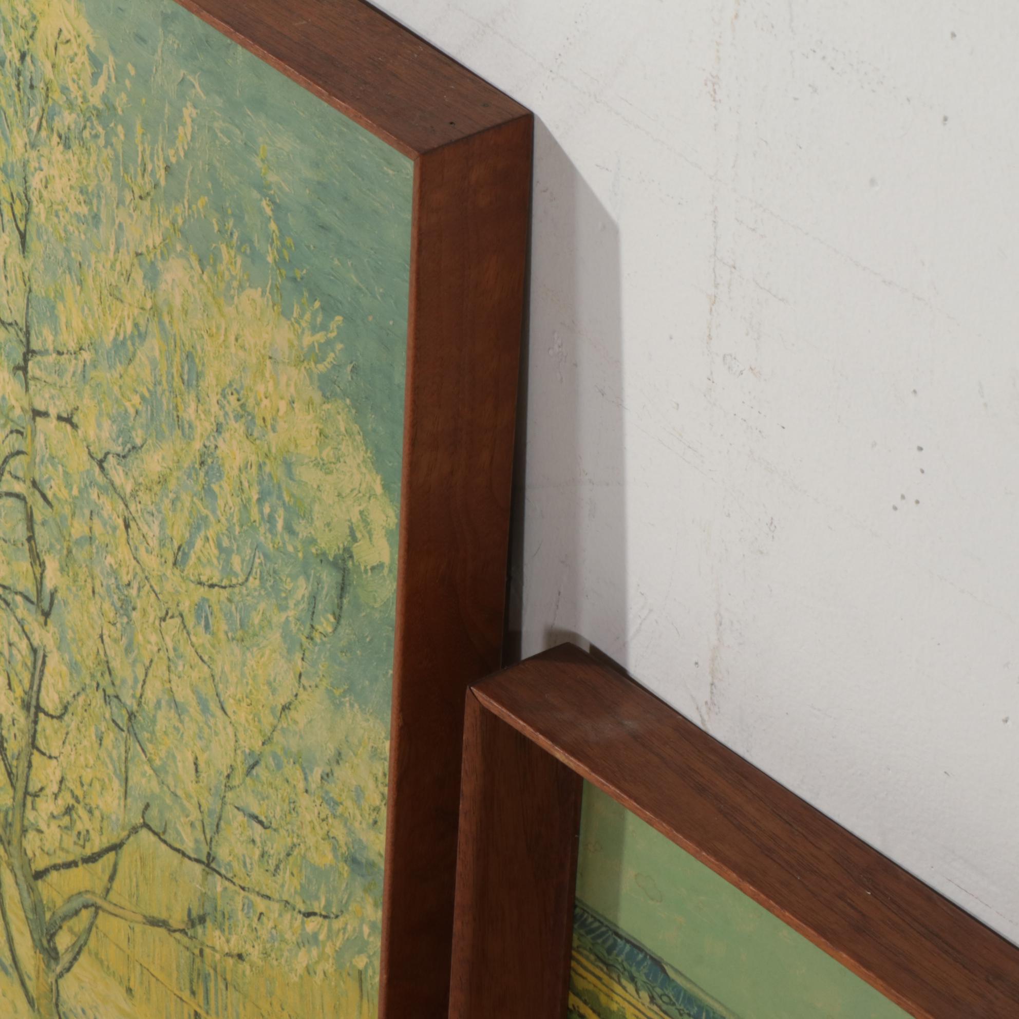 Offset Lithographs After Vincent van Gogh "The Harvest" and "Pink Peach Tree"