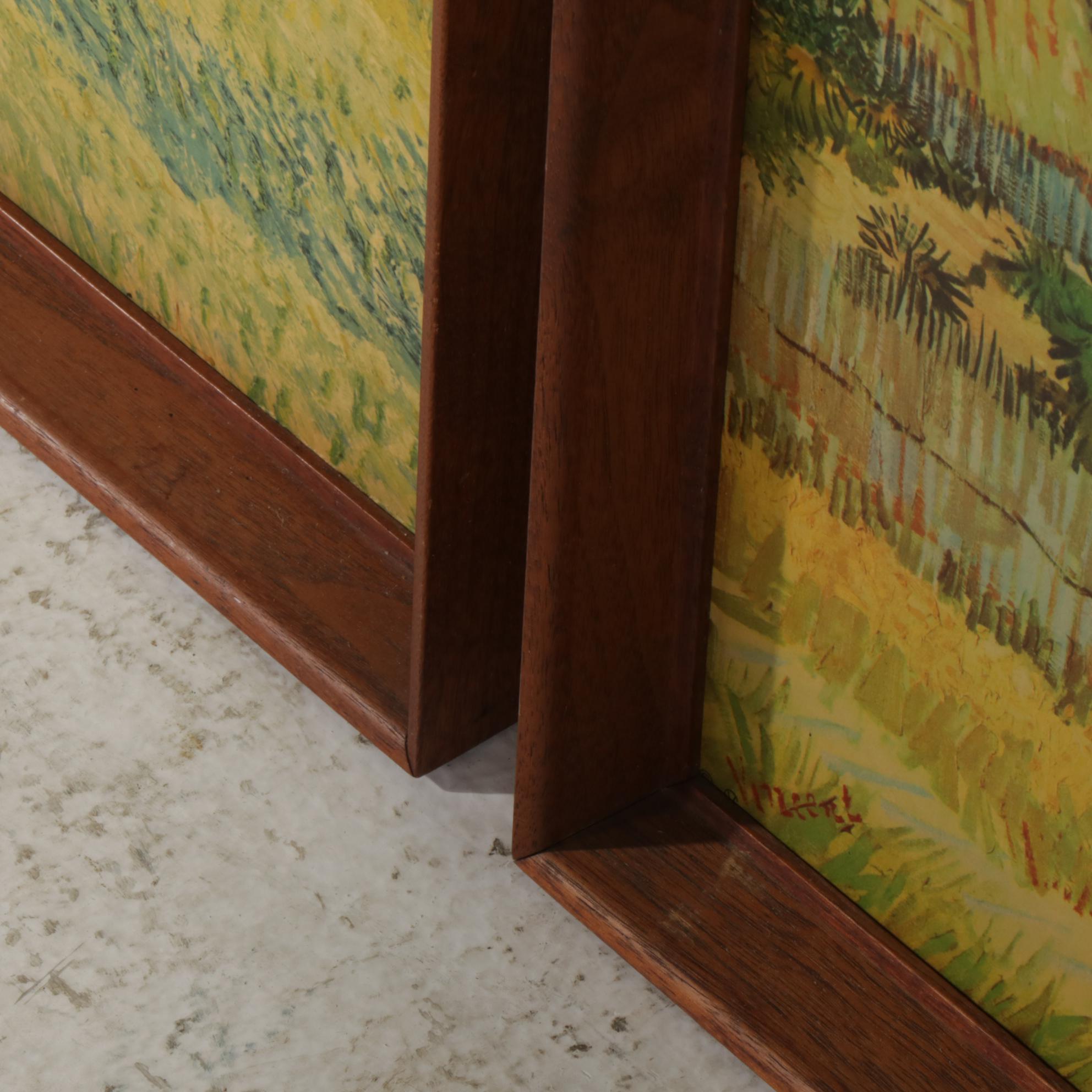 Offset Lithographs After Vincent van Gogh "The Harvest" and "Pink Peach Tree"