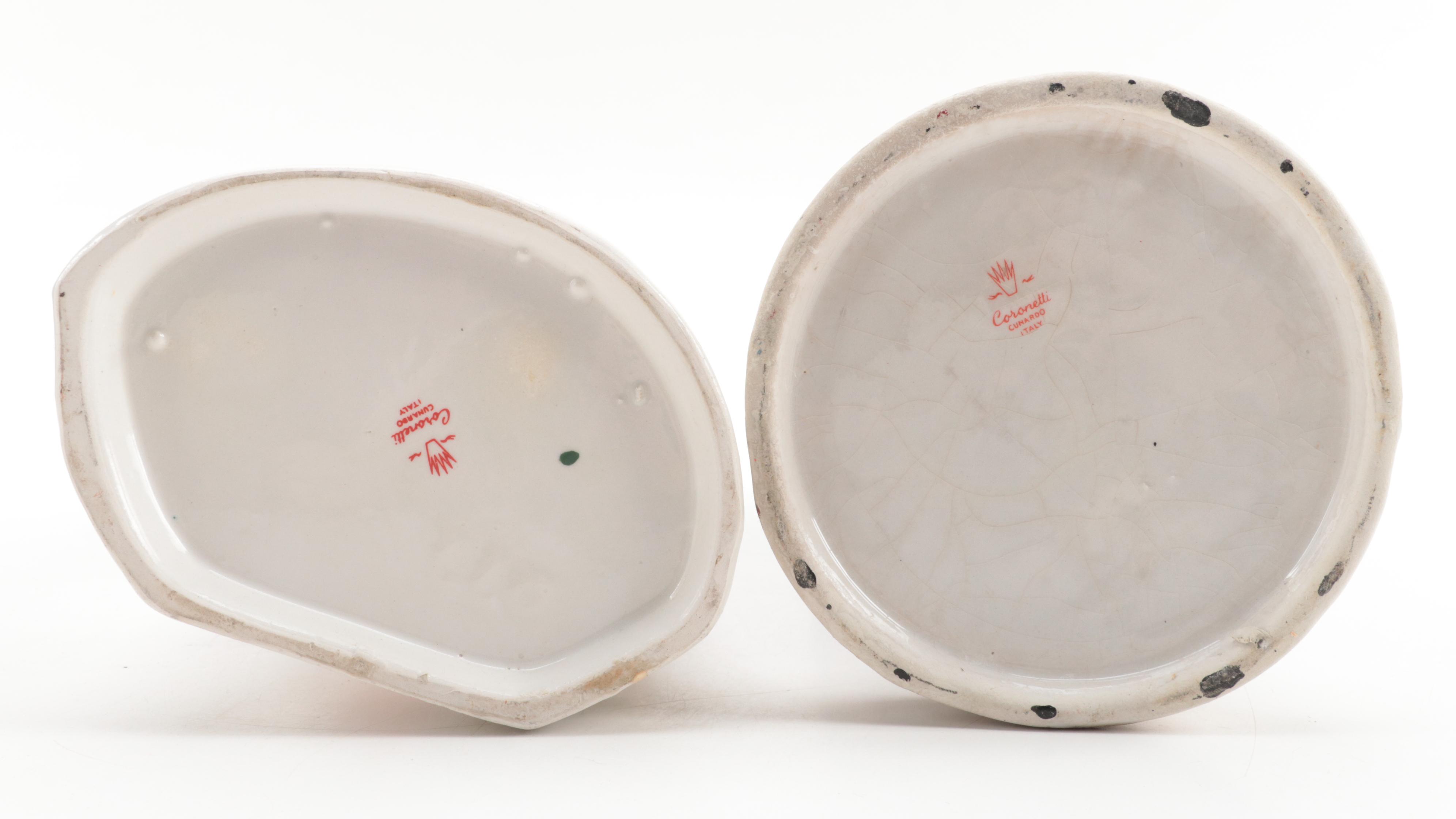 Cornetti Italian Porcelain Figural Decanters