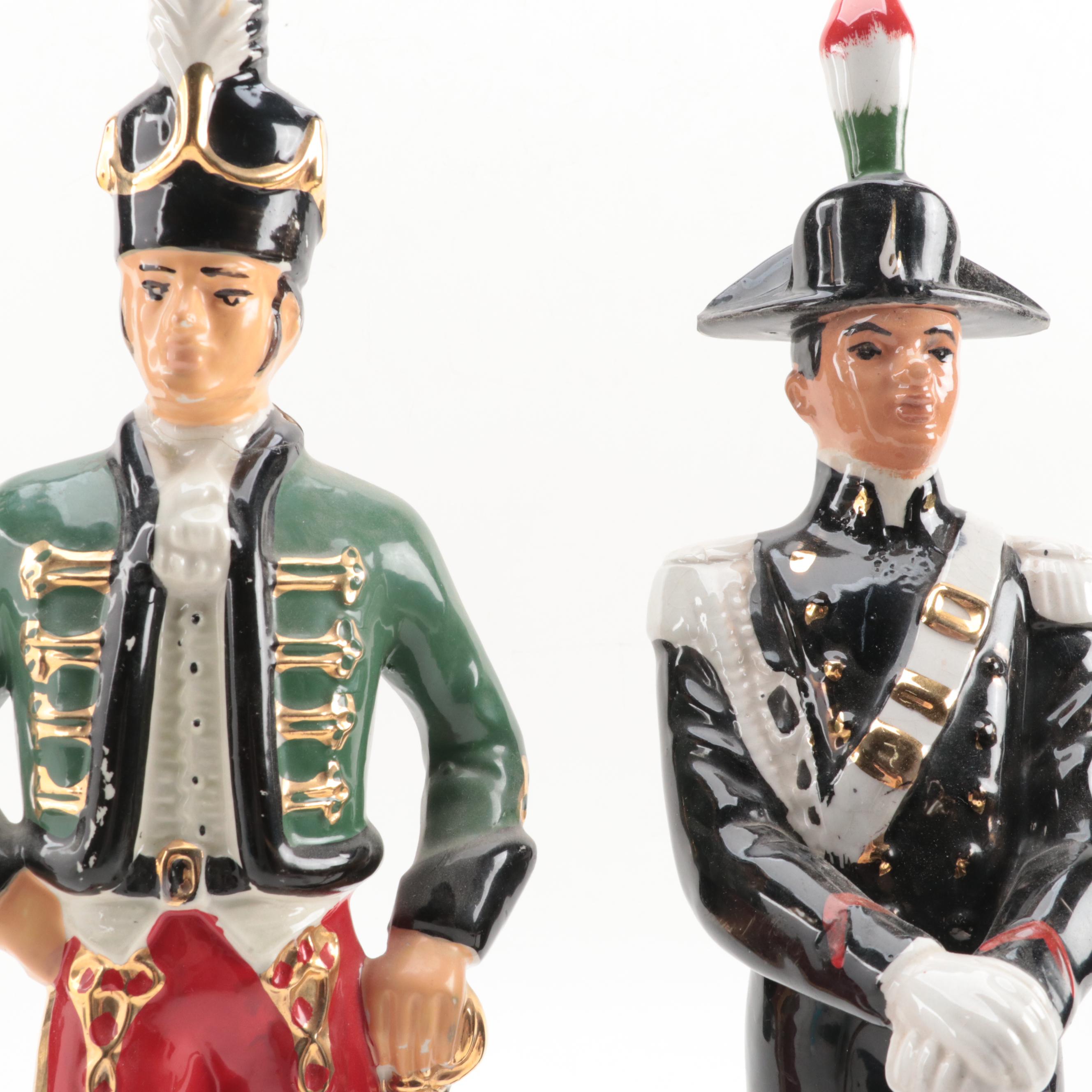 Cornetti Italian Porcelain Figural Decanters