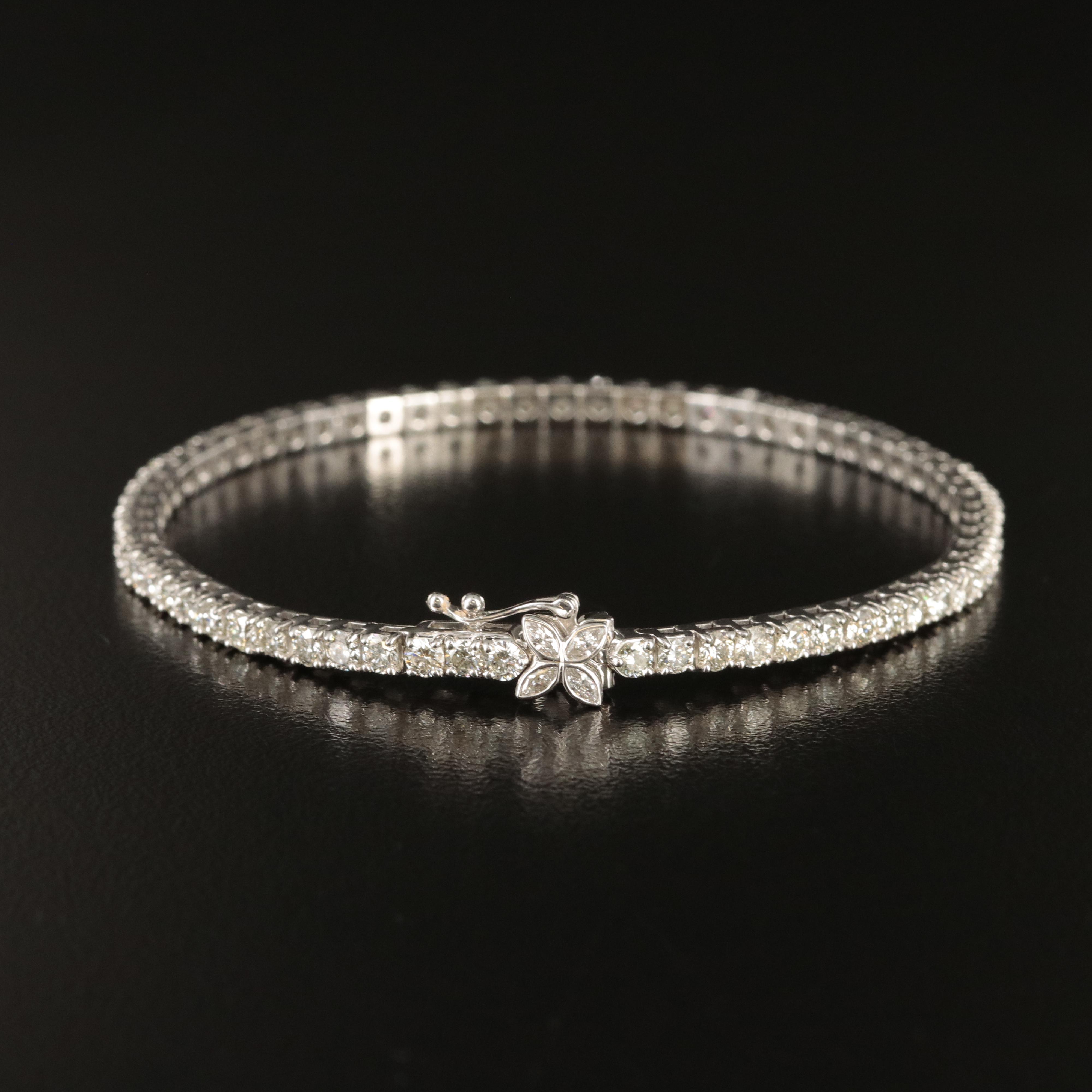14K 5.00 CTW Lab Grown Diamond Bracelet with IGI Report