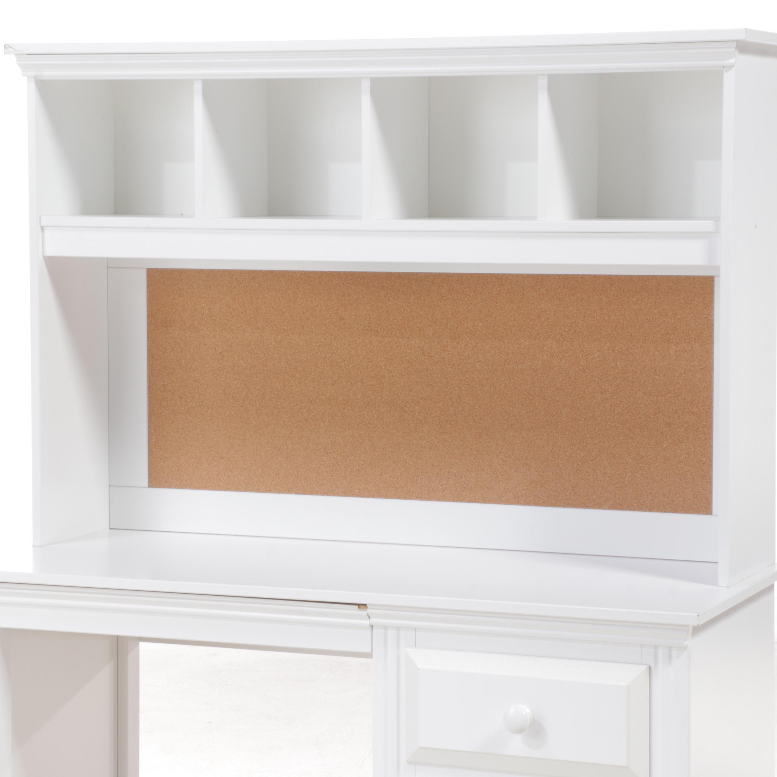 Lang Furniture White Laminate Desk with Hutch