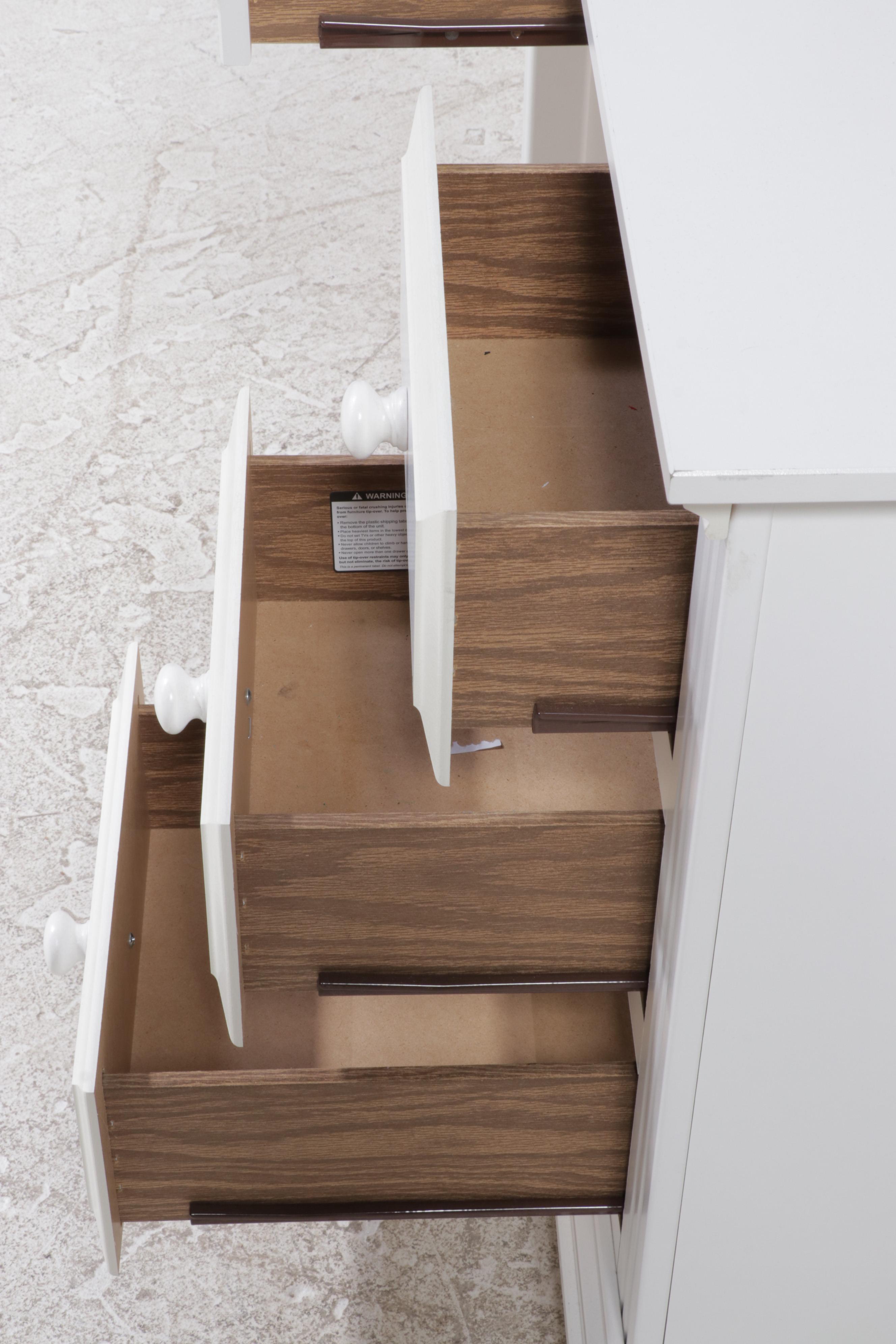 Lang Furniture White Laminate Desk with Hutch