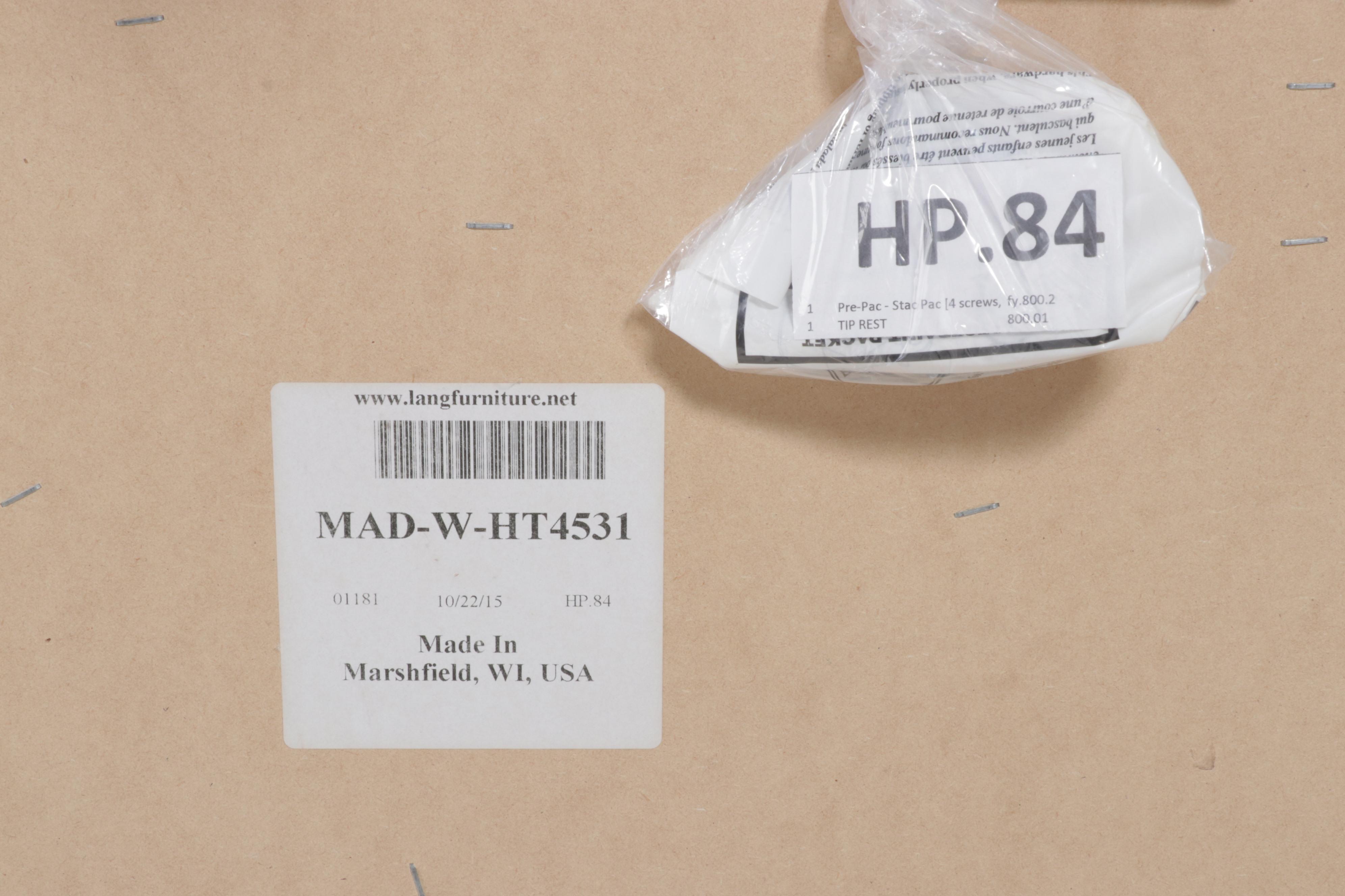 Lang Furniture White Laminate Desk with Hutch