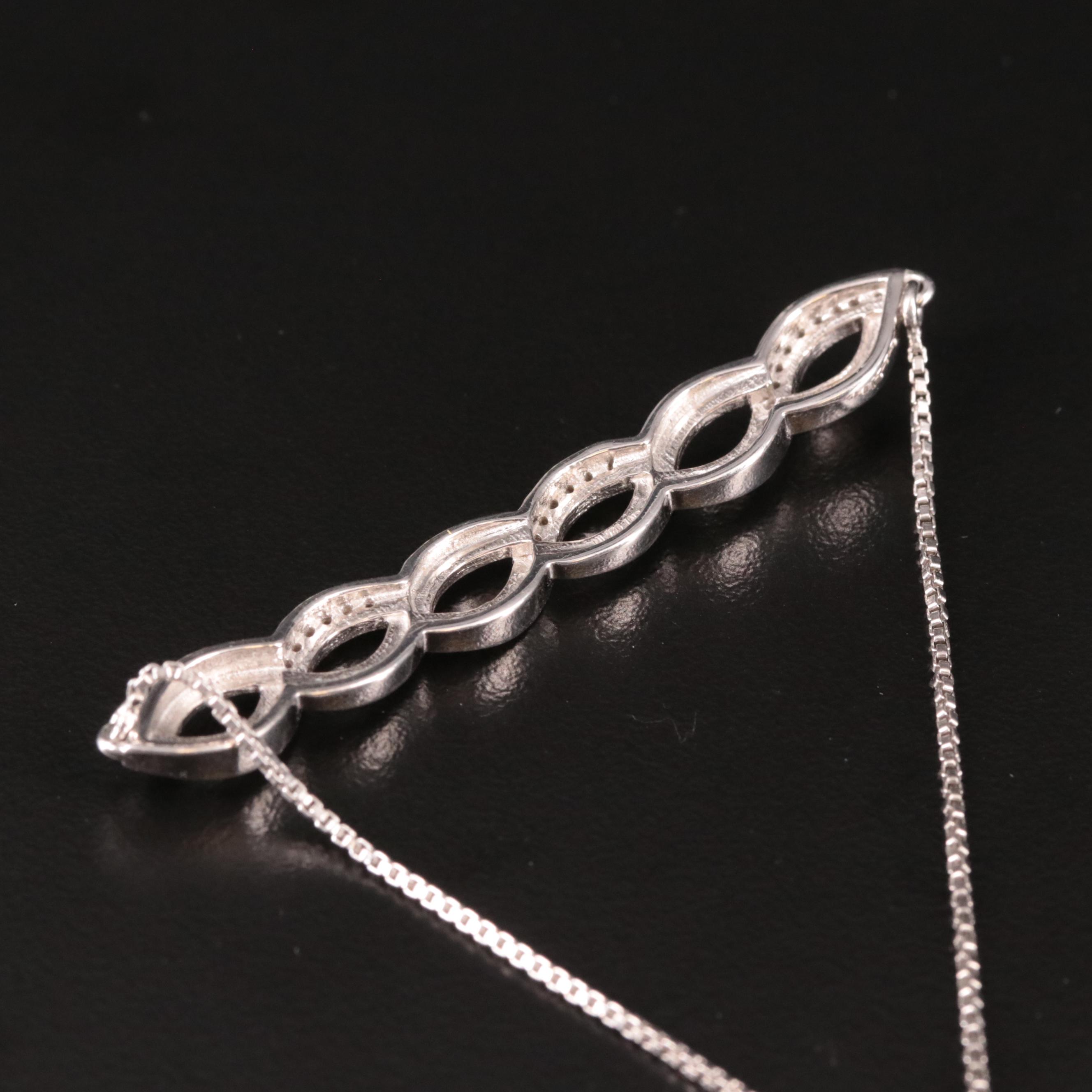 Sterling Diamond Slide Bracelet