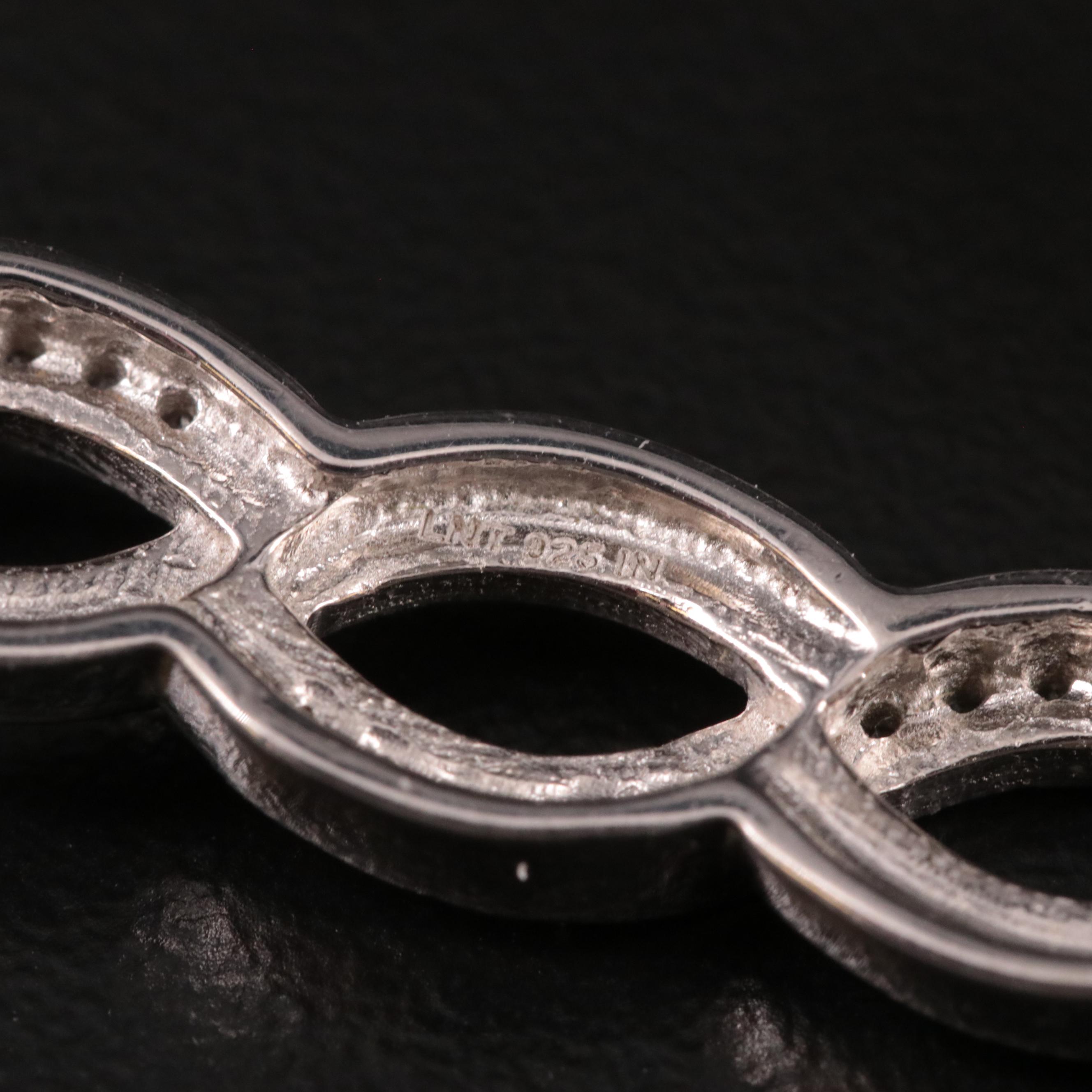 Sterling Diamond Slide Bracelet