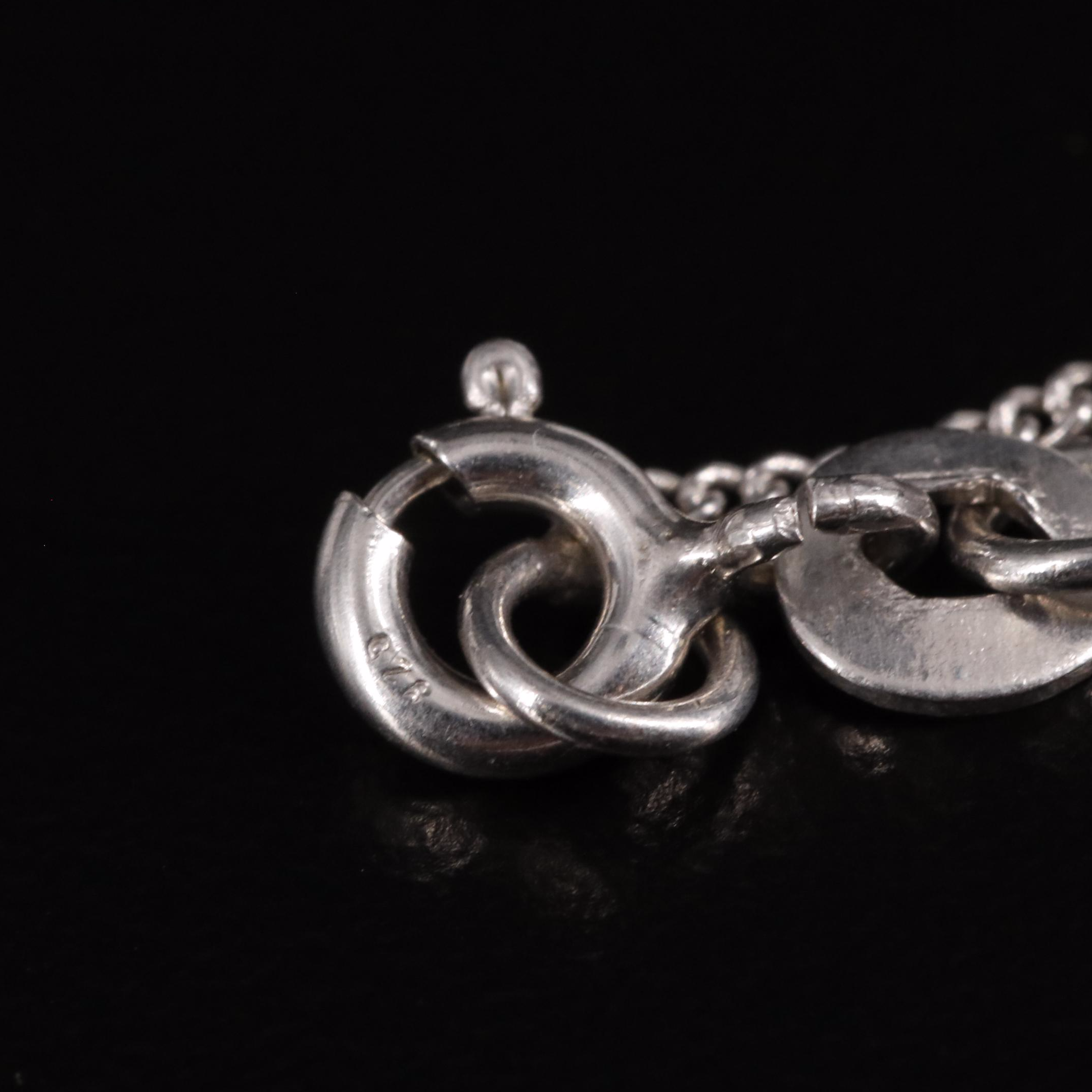 Sterling Cubic Zirconia Bead Pendant Necklace