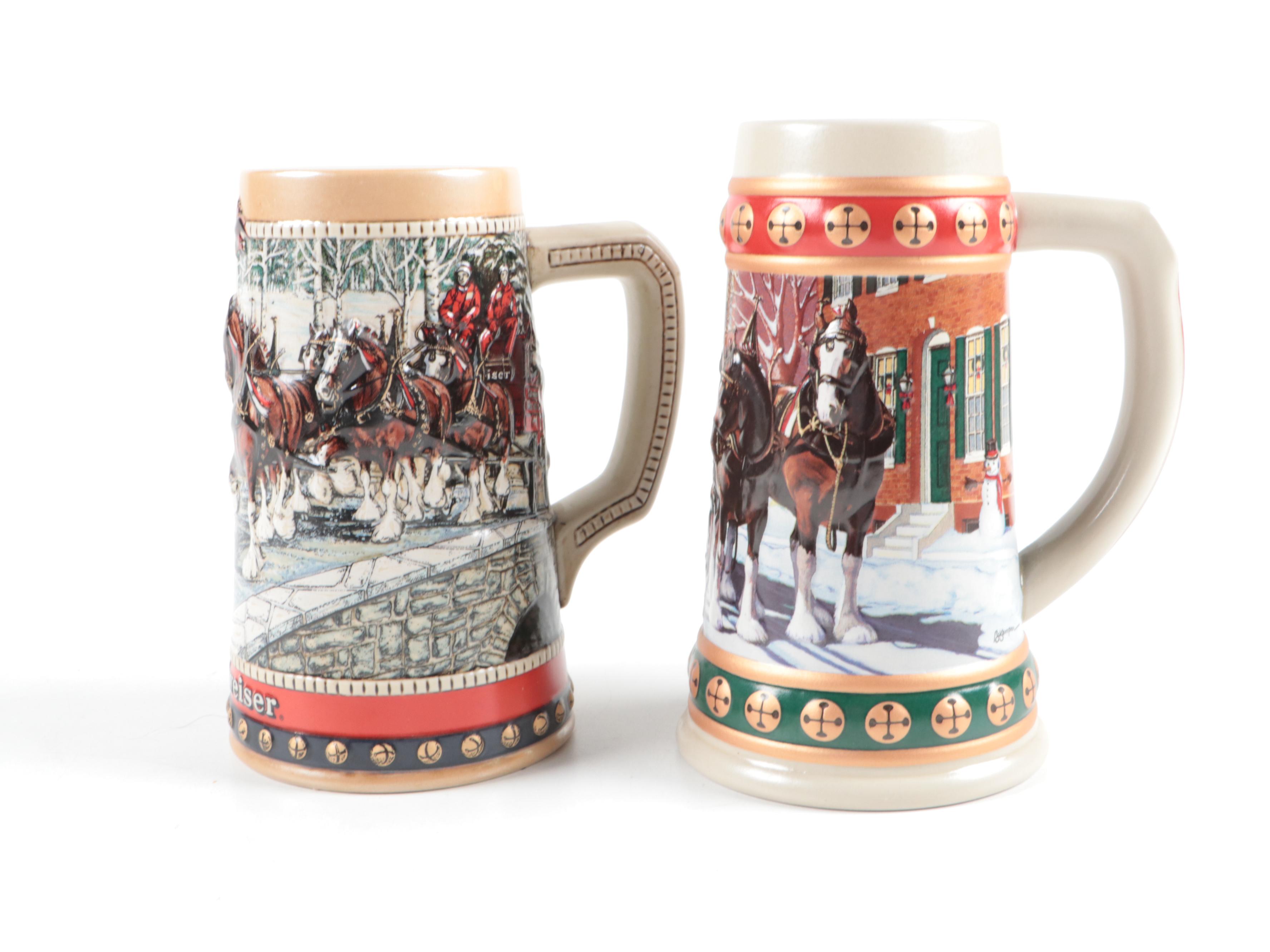 Anheuser-Busch and Promotional Products Budweiser Stoneware Steins