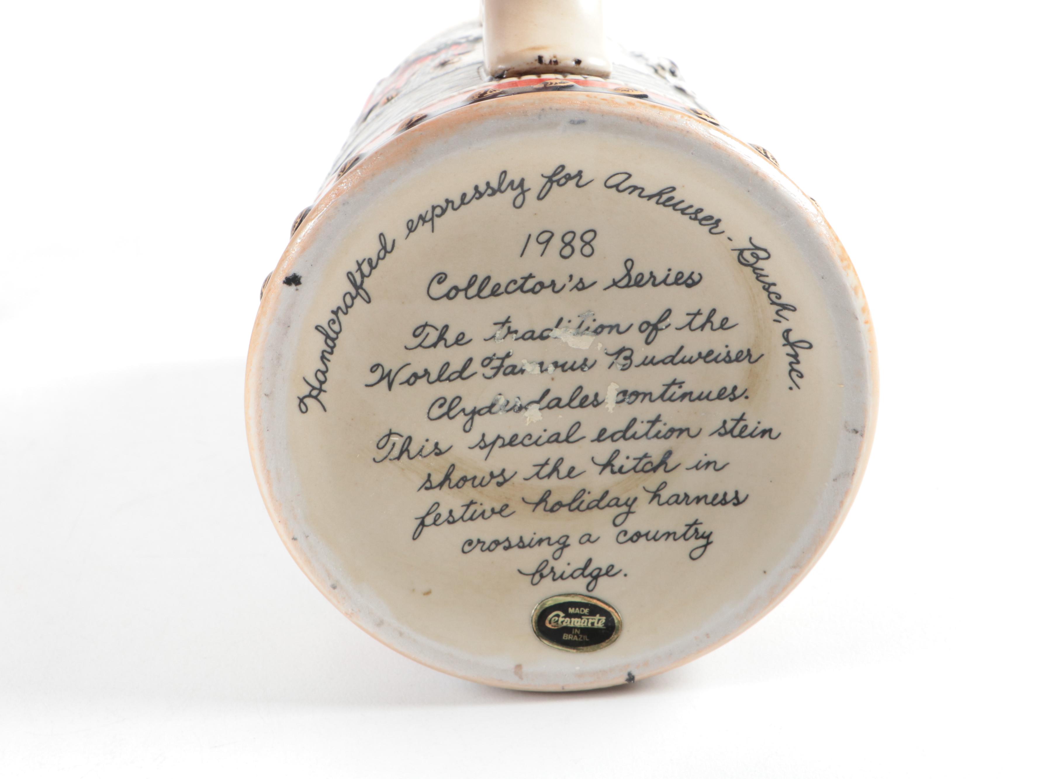 Anheuser-Busch and Promotional Products Budweiser Stoneware Steins