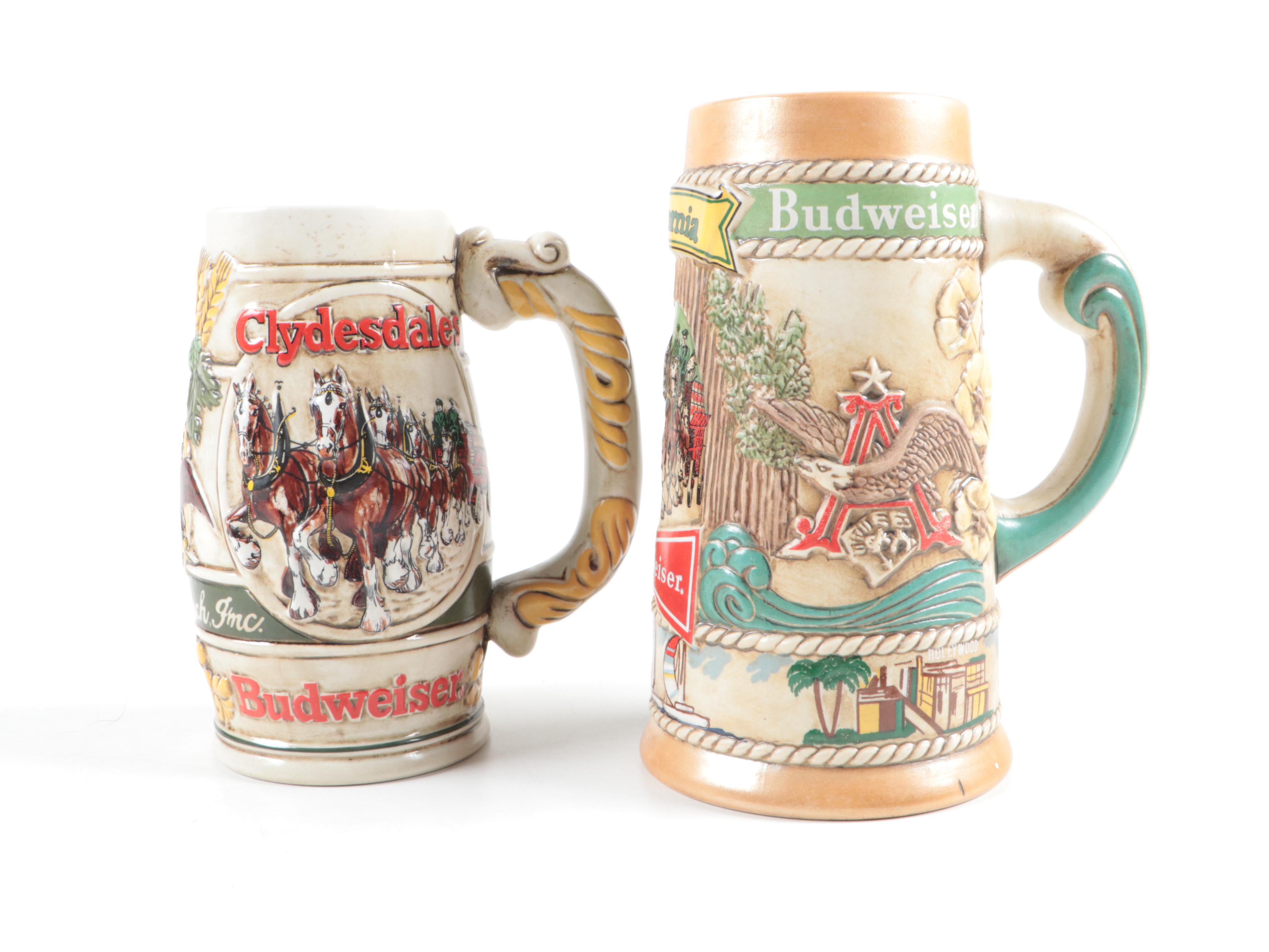 Anheuser-Busch and Promotional Products Budweiser Stoneware Steins