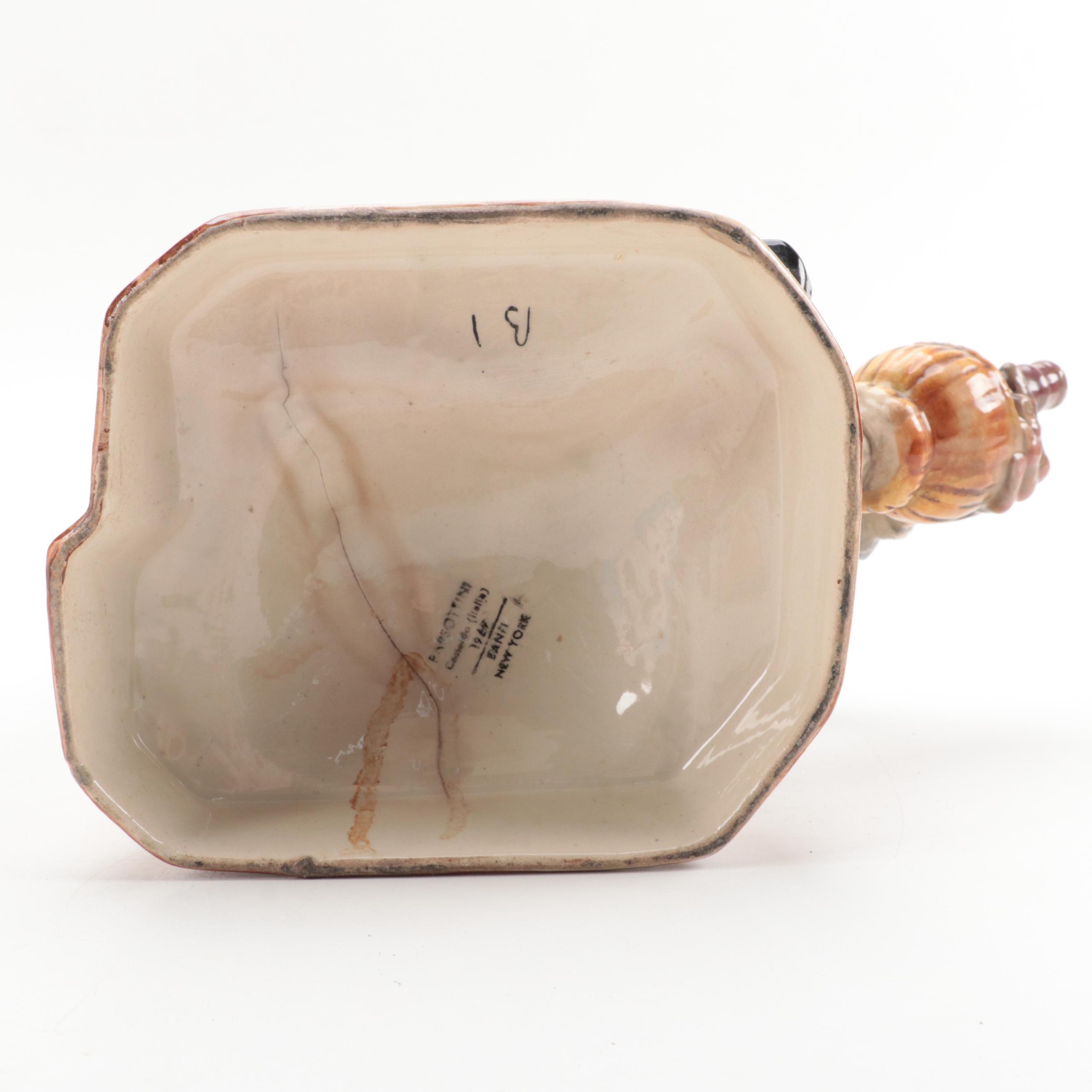 Barosttini Ceramic Figural Hobo Wine Decanter