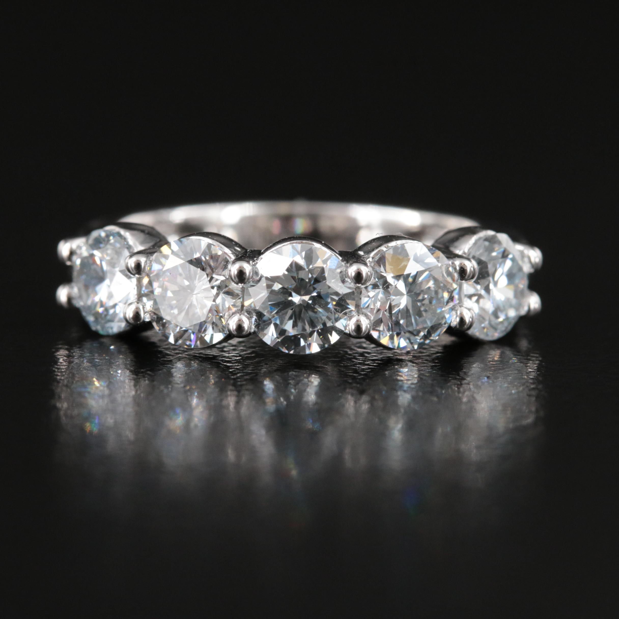 14K 2.00 CTW Lab Grown Diamond Five Stone Ring