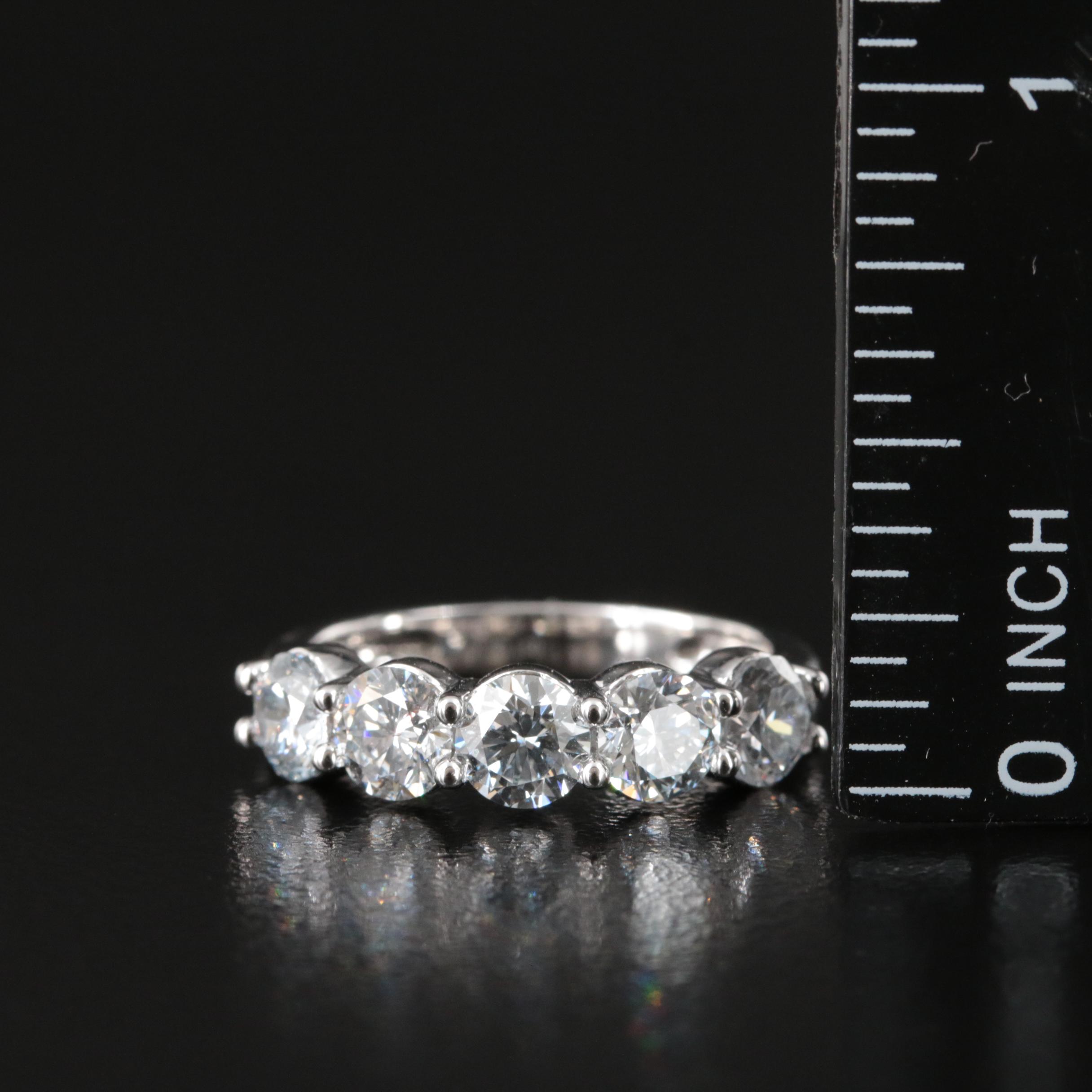 14K 2.00 CTW Lab Grown Diamond Five Stone Ring