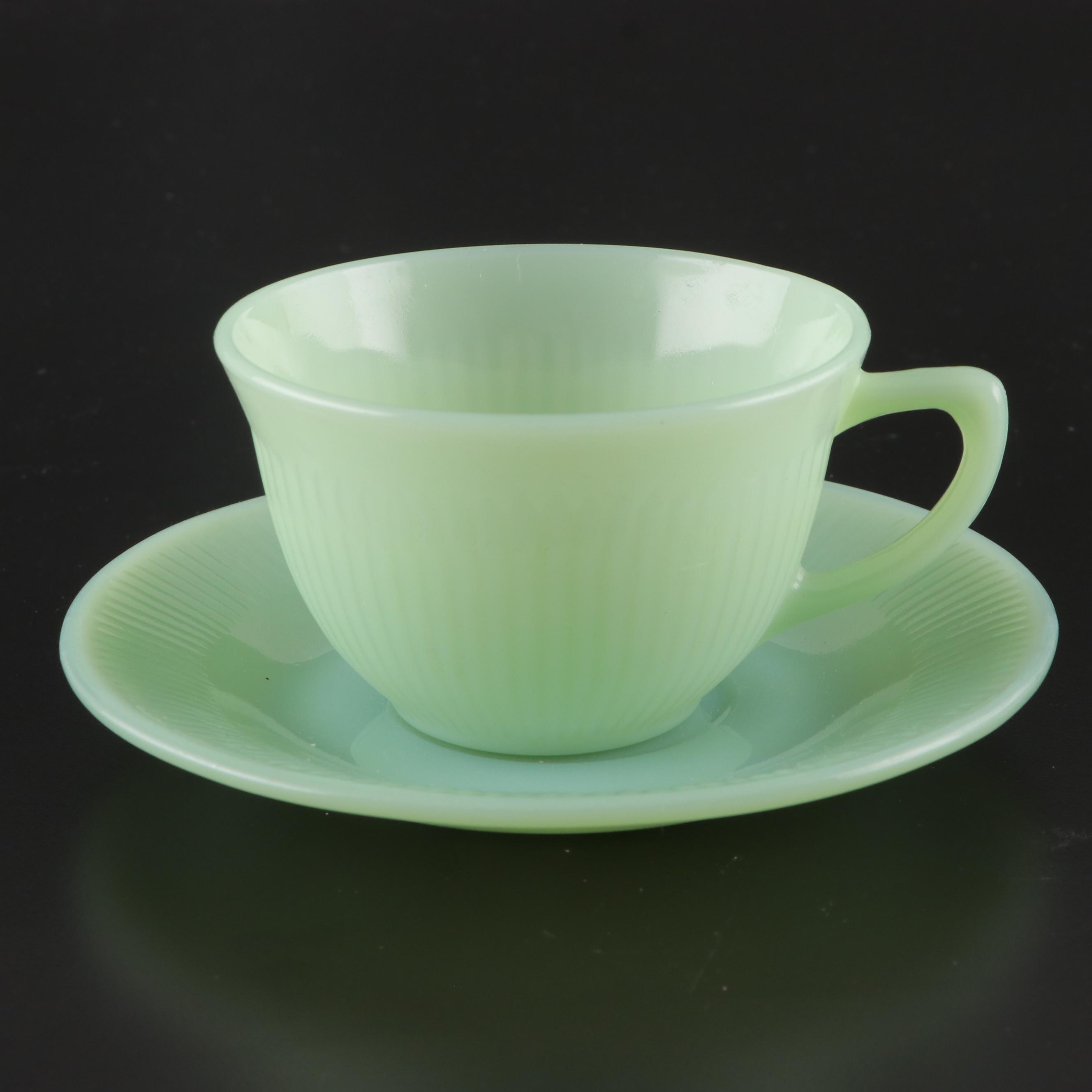 Fire-King Jadeite Oven Glass Dinnerware, Mid-20th Century