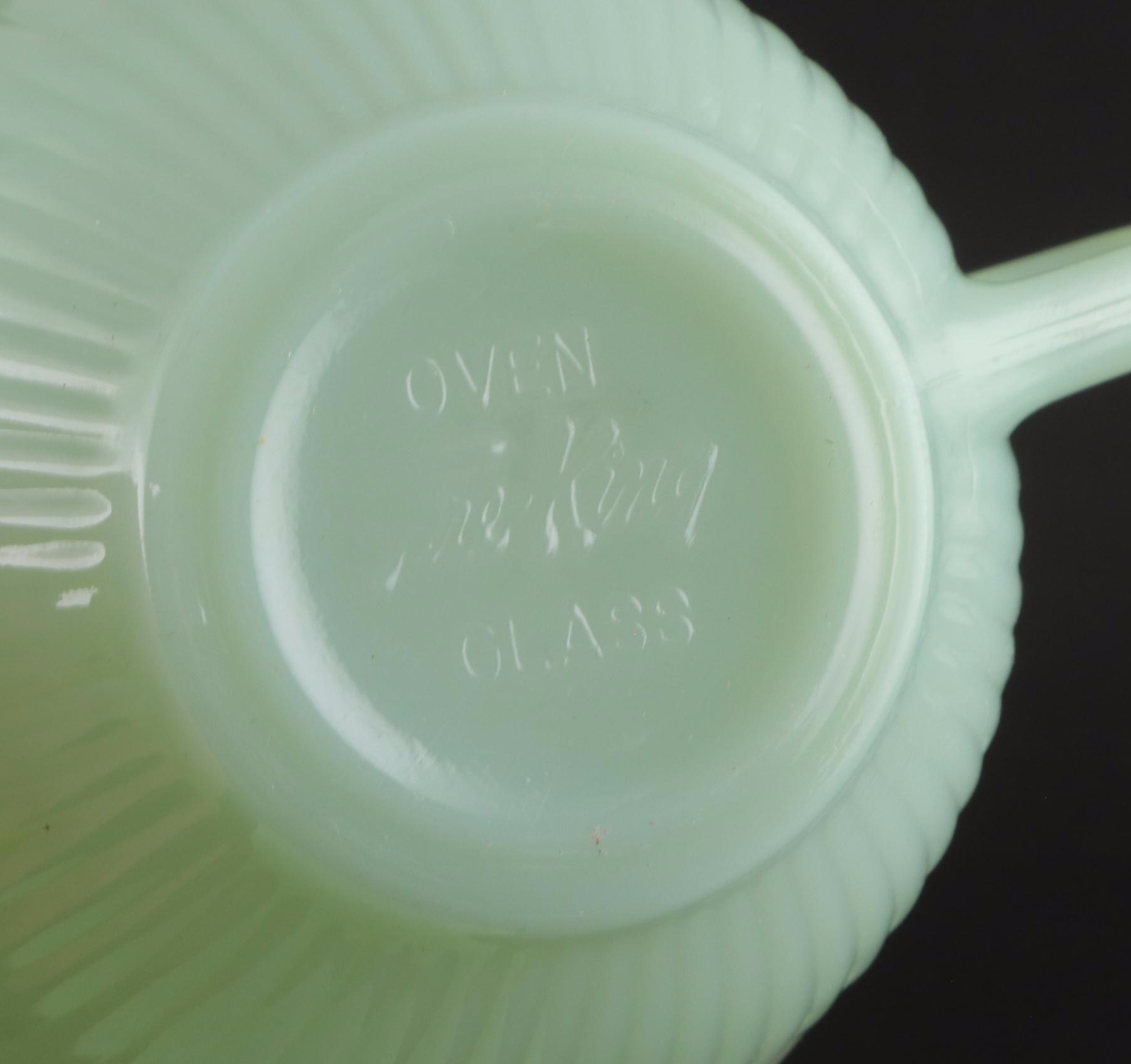 Fire-King Jadeite Oven Glass Dinnerware, Mid-20th Century