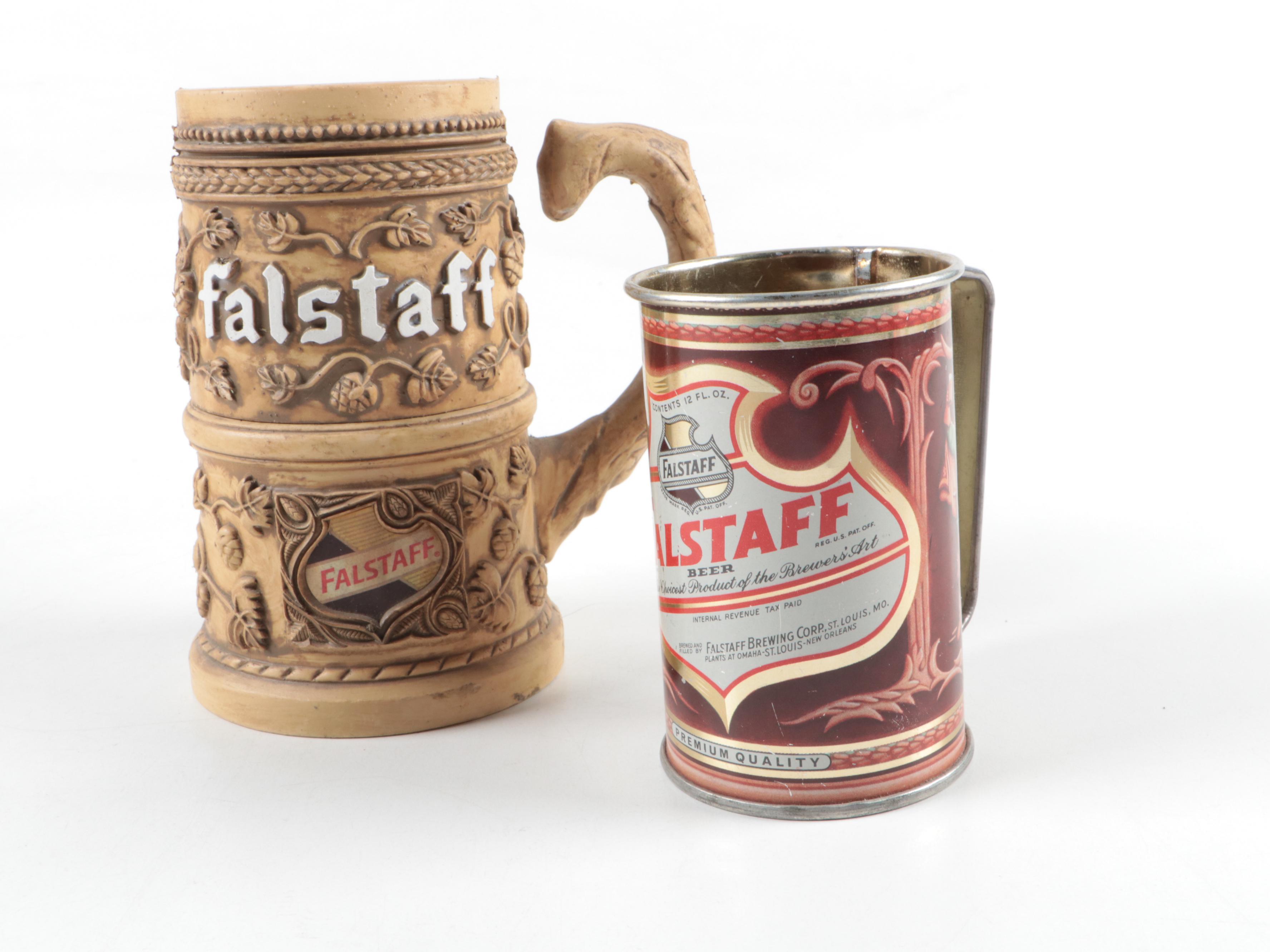 Coors Metal Bottle Openers, Falstaff Brewing Beer Mug, and Other Barware