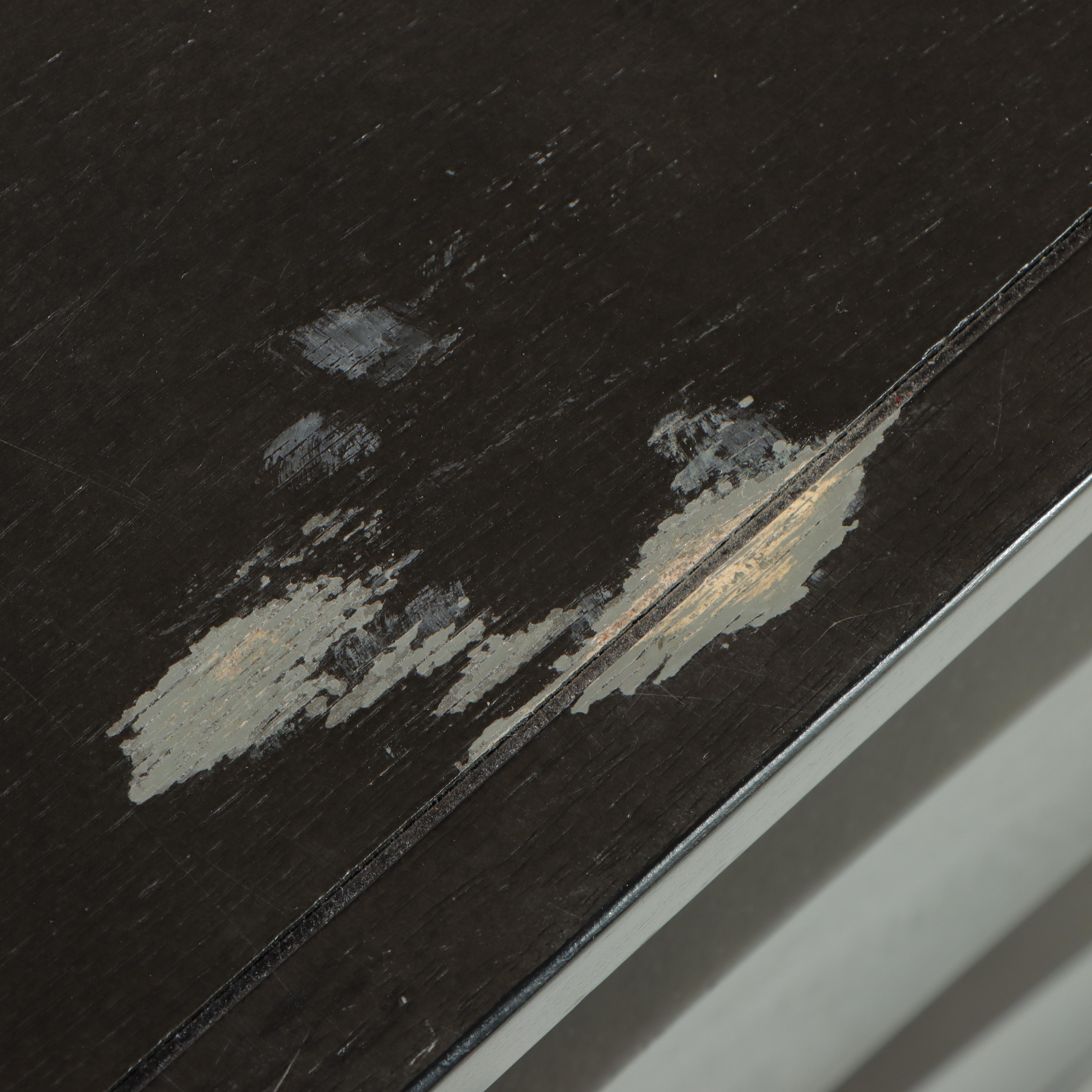 Pair of Lii Hen Furniture Modernist Style Ebonized Two-Drawer Nightstands