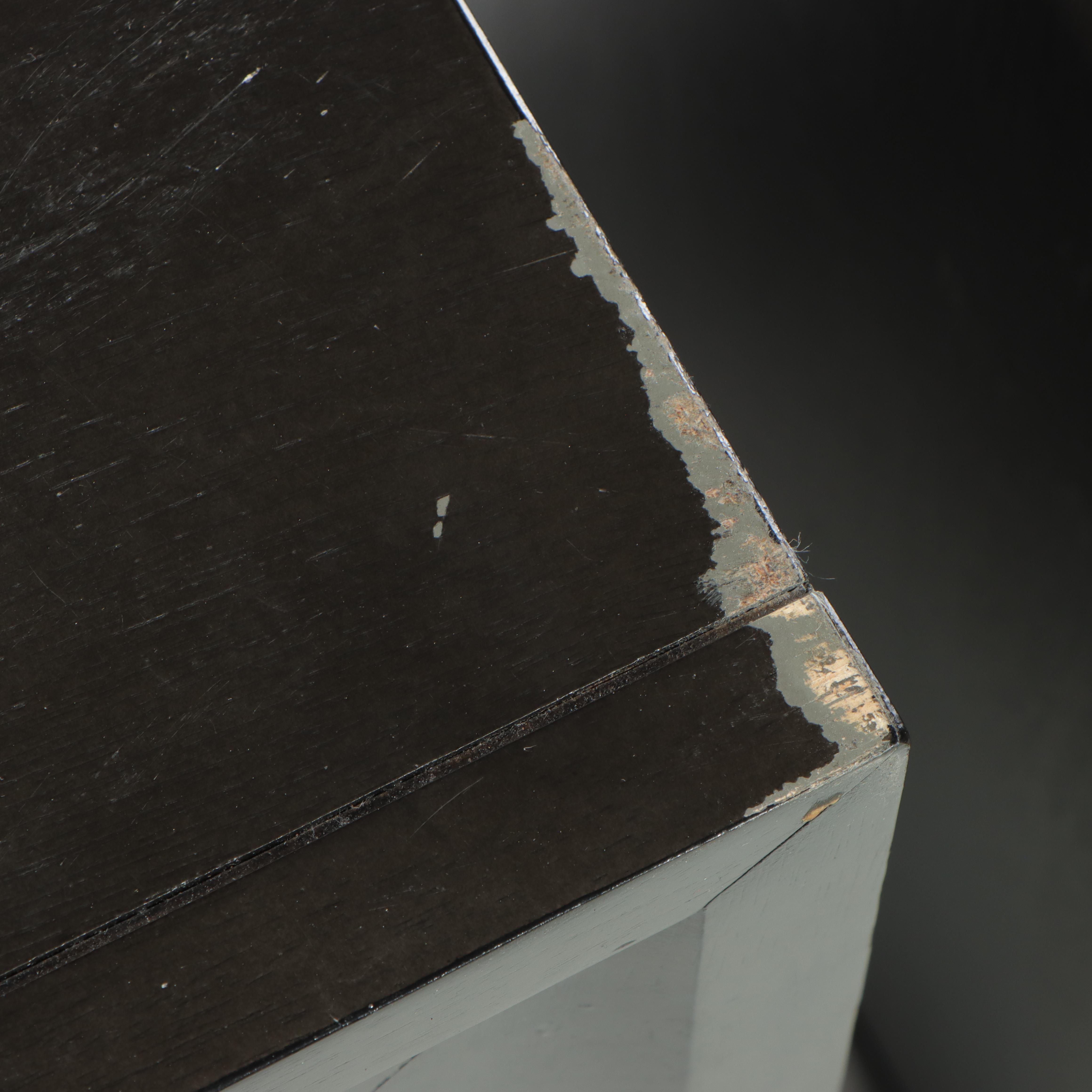 Pair of Lii Hen Furniture Modernist Style Ebonized Two-Drawer Nightstands