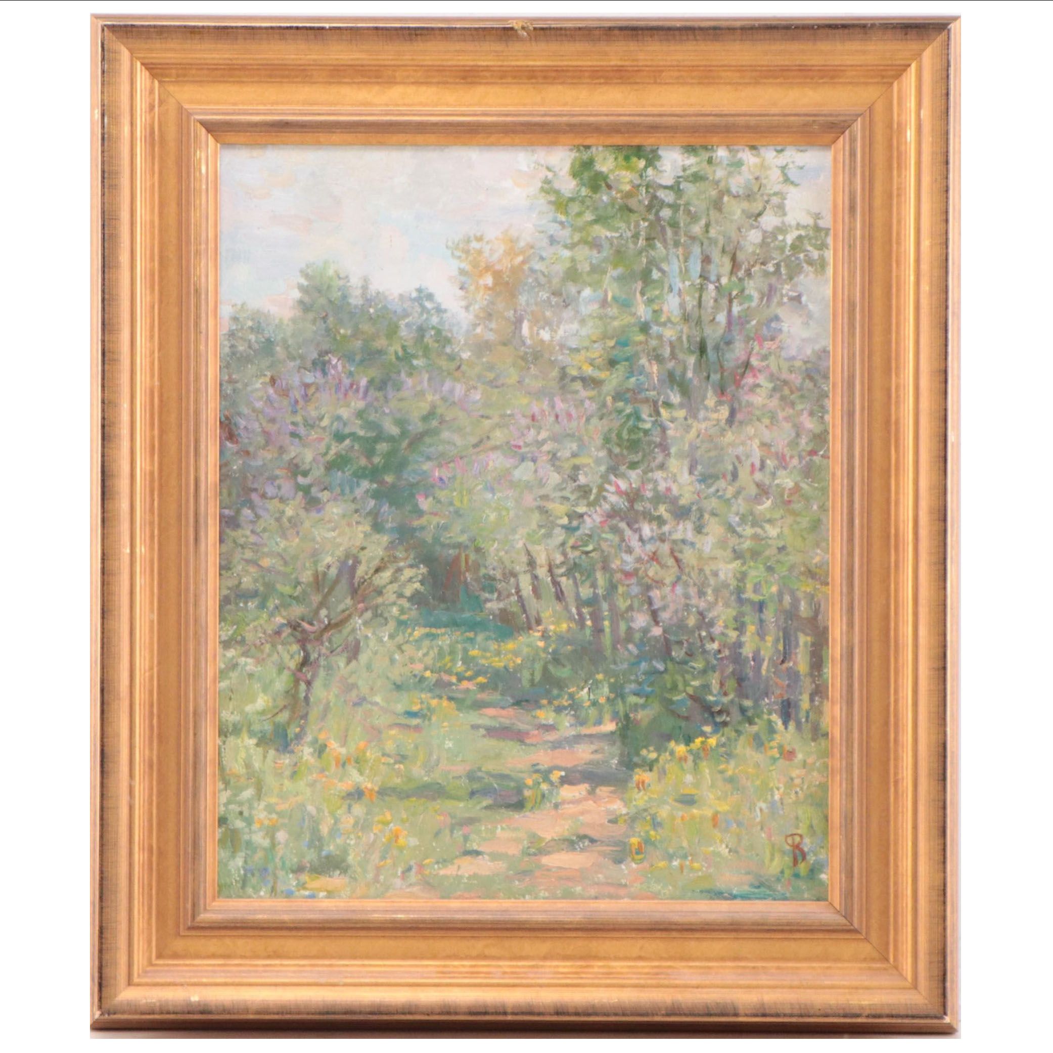 Vladimir Anatolevich Fedulov Landscape Oil Painting "Bloom Time," 1992