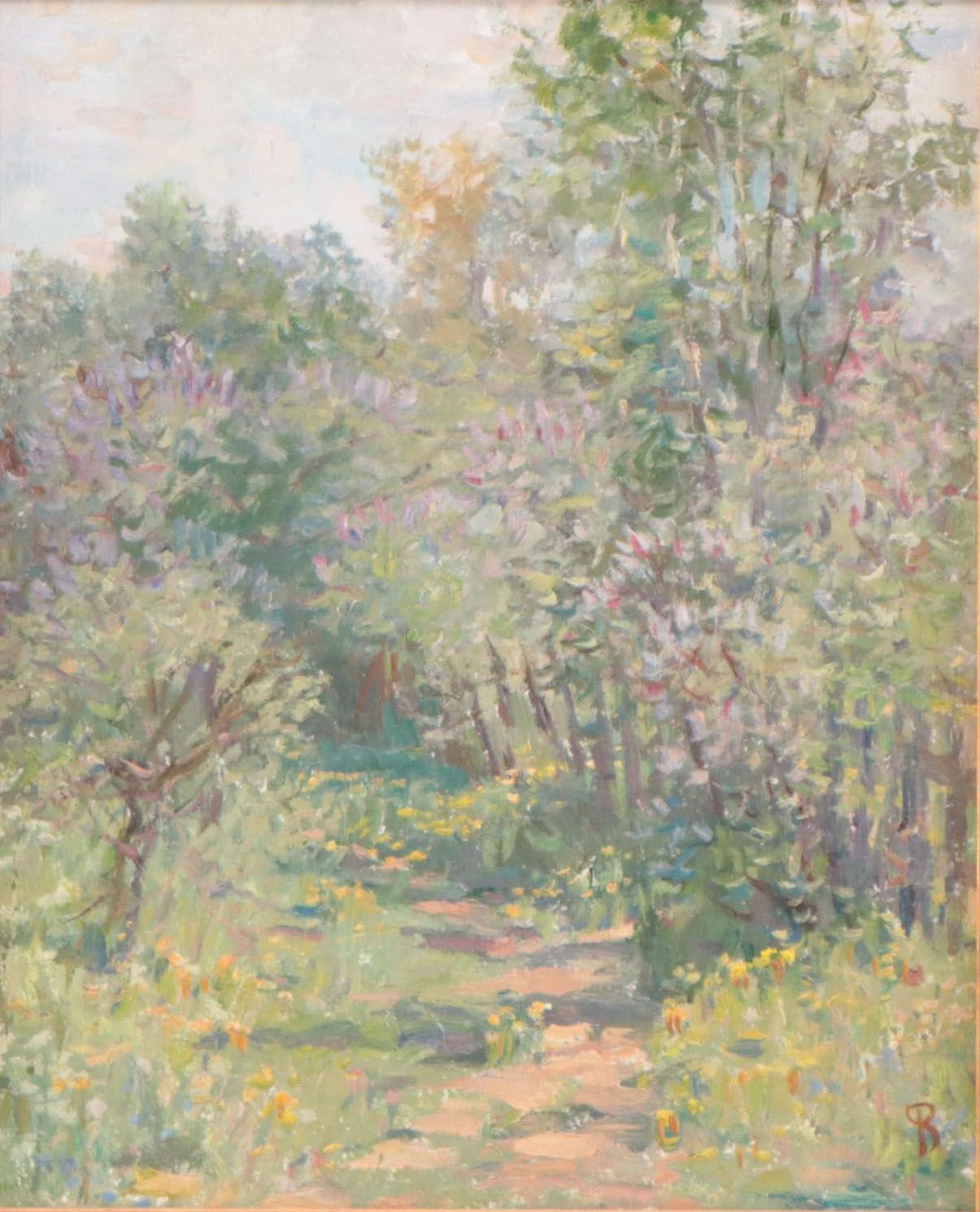 Vladimir Anatolevich Fedulov Landscape Oil Painting "Bloom Time," 1992