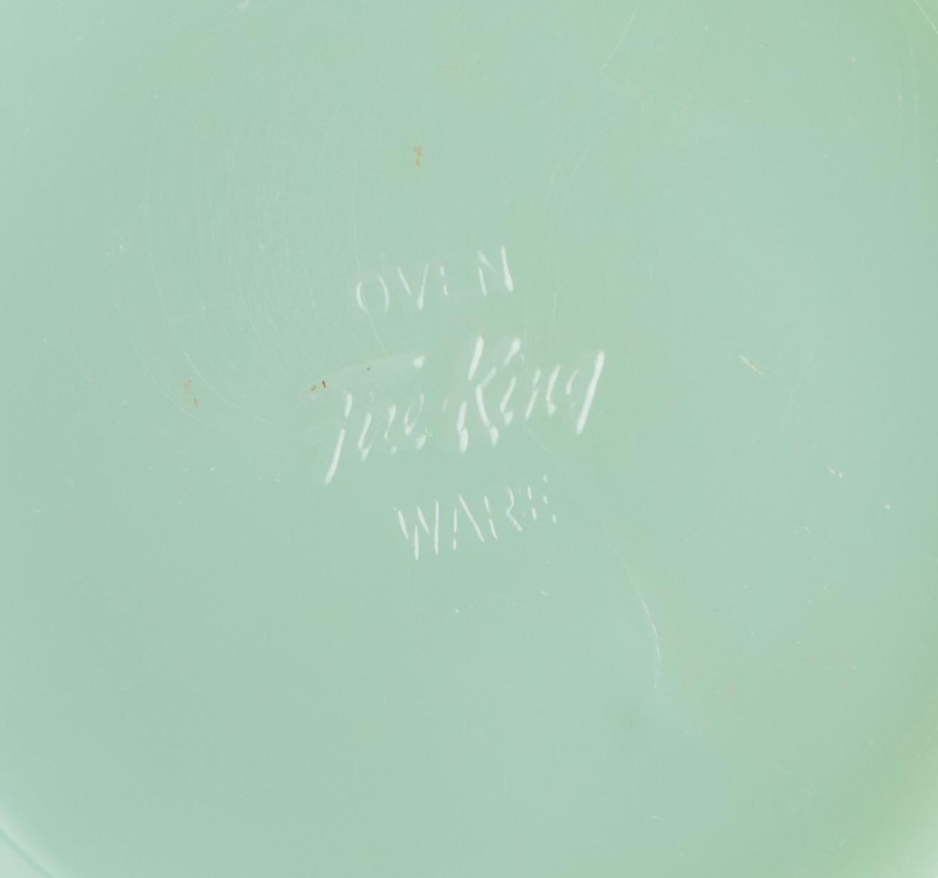 Fire-King Jadeite Oven Ware Green Glass Plates, Mid-20th Century