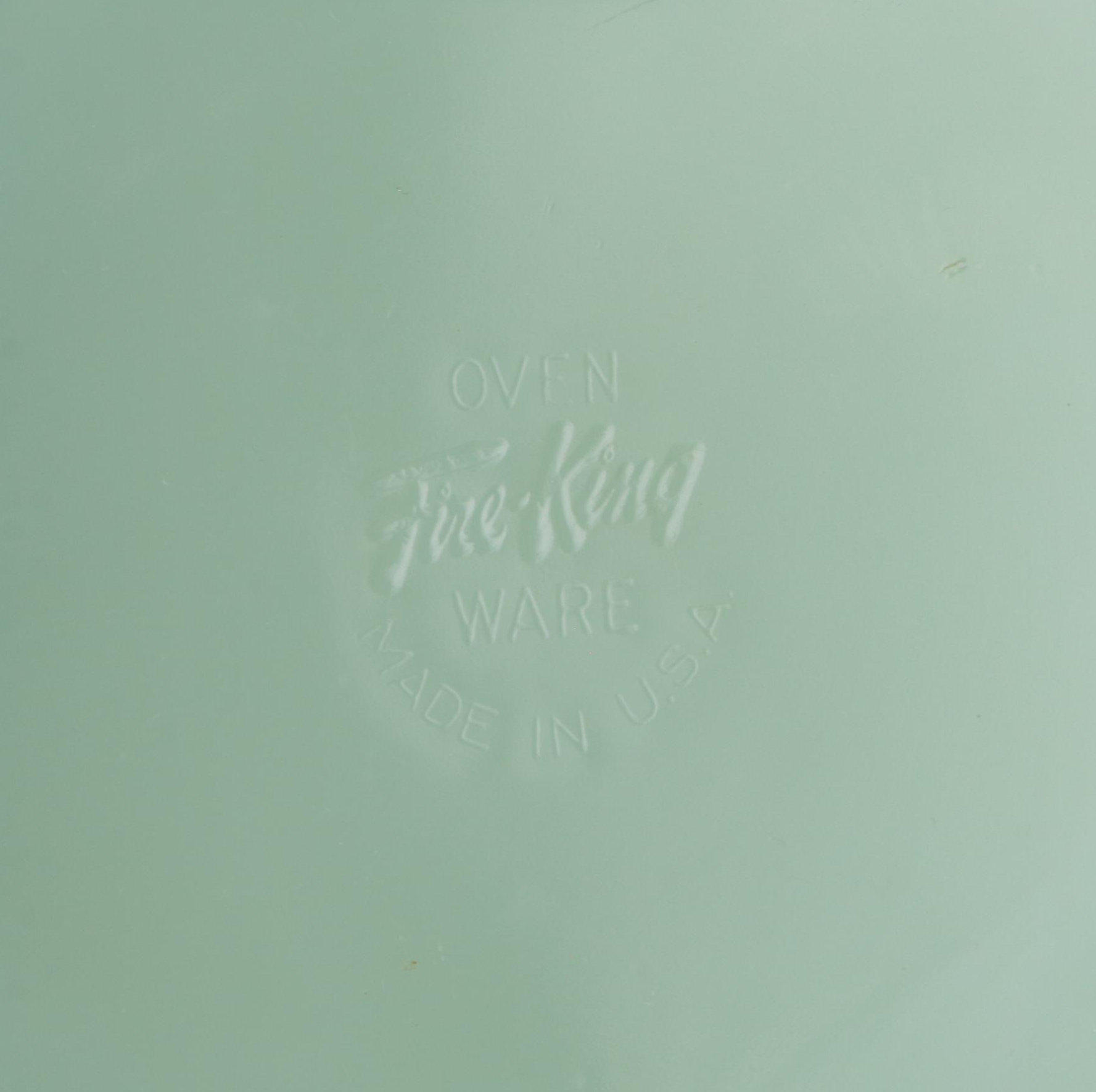 Fire-King Jadeite Oven Ware Green Glass Plates, Mid-20th Century