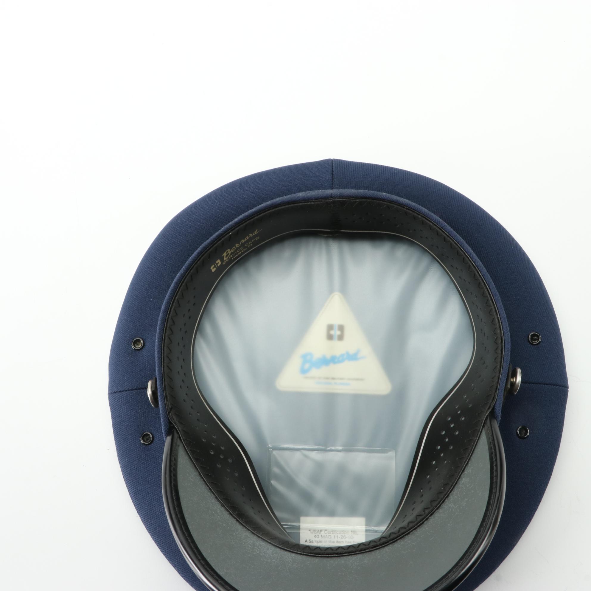 Bernard United States Air Force Service Cap, Navy Cap, Belt Buckle, and Sun Hats