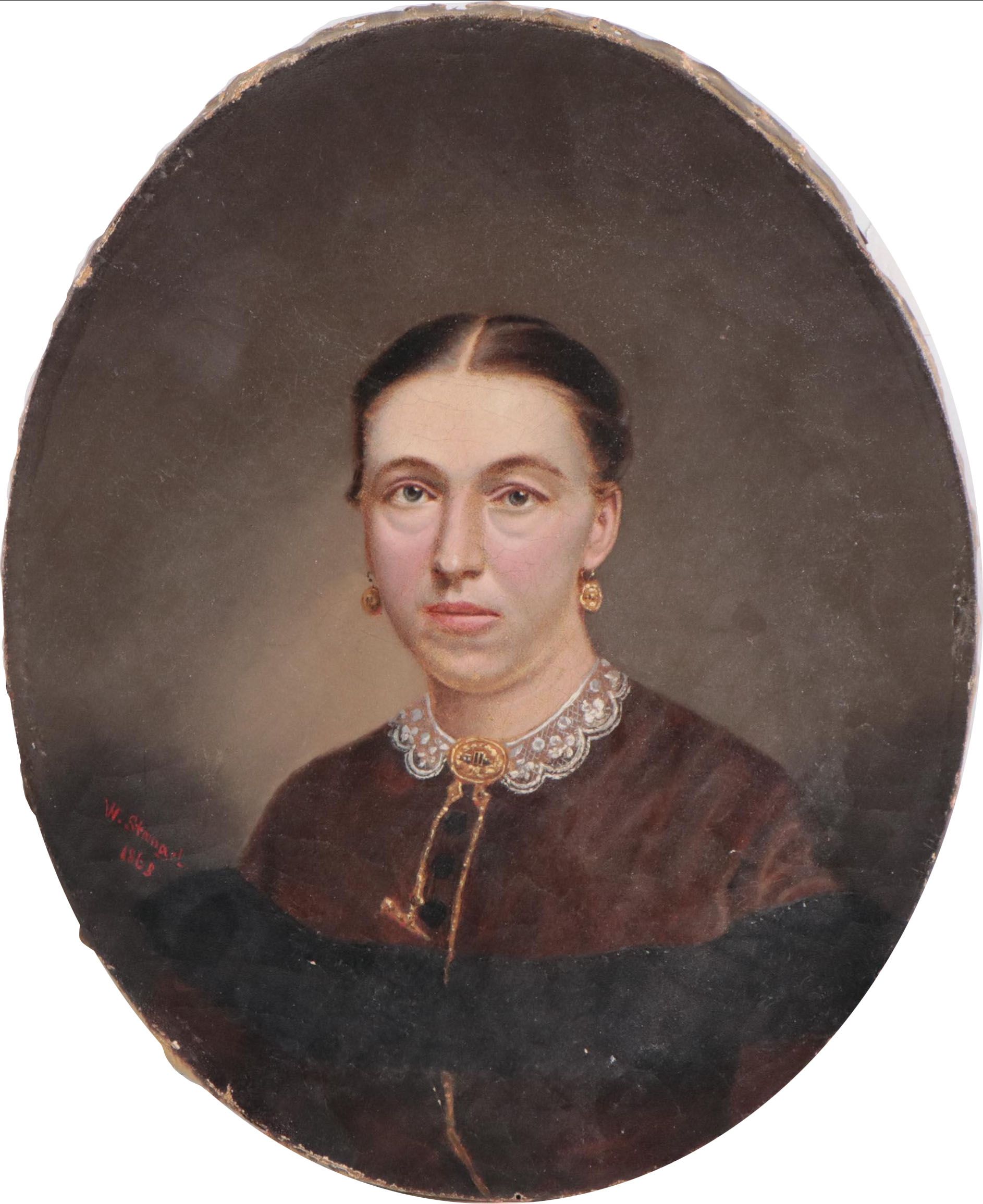 Portrait Oil Painting of a Lady, 1868