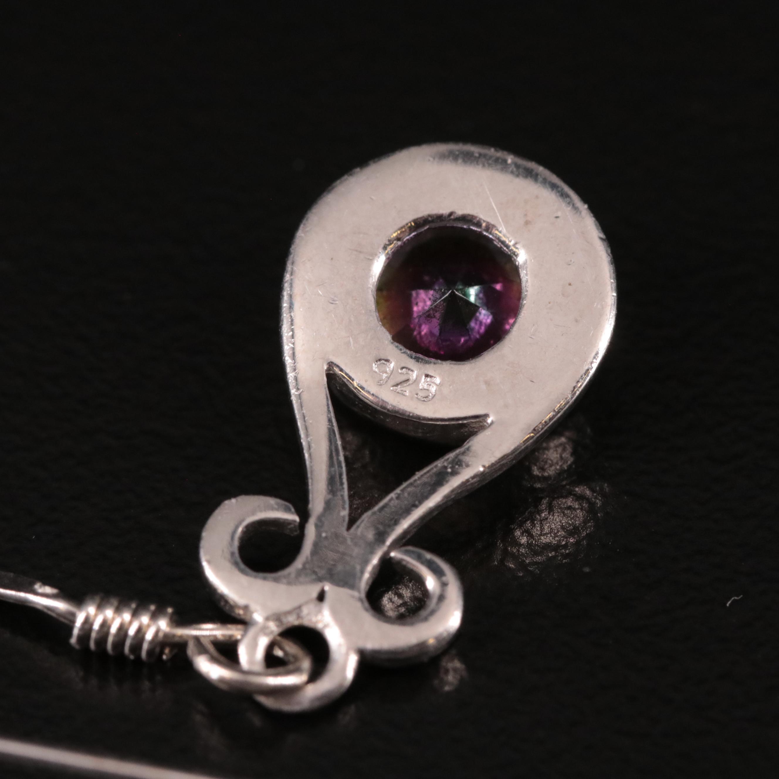 Sterling Mystic Topaz Dangle Earrings