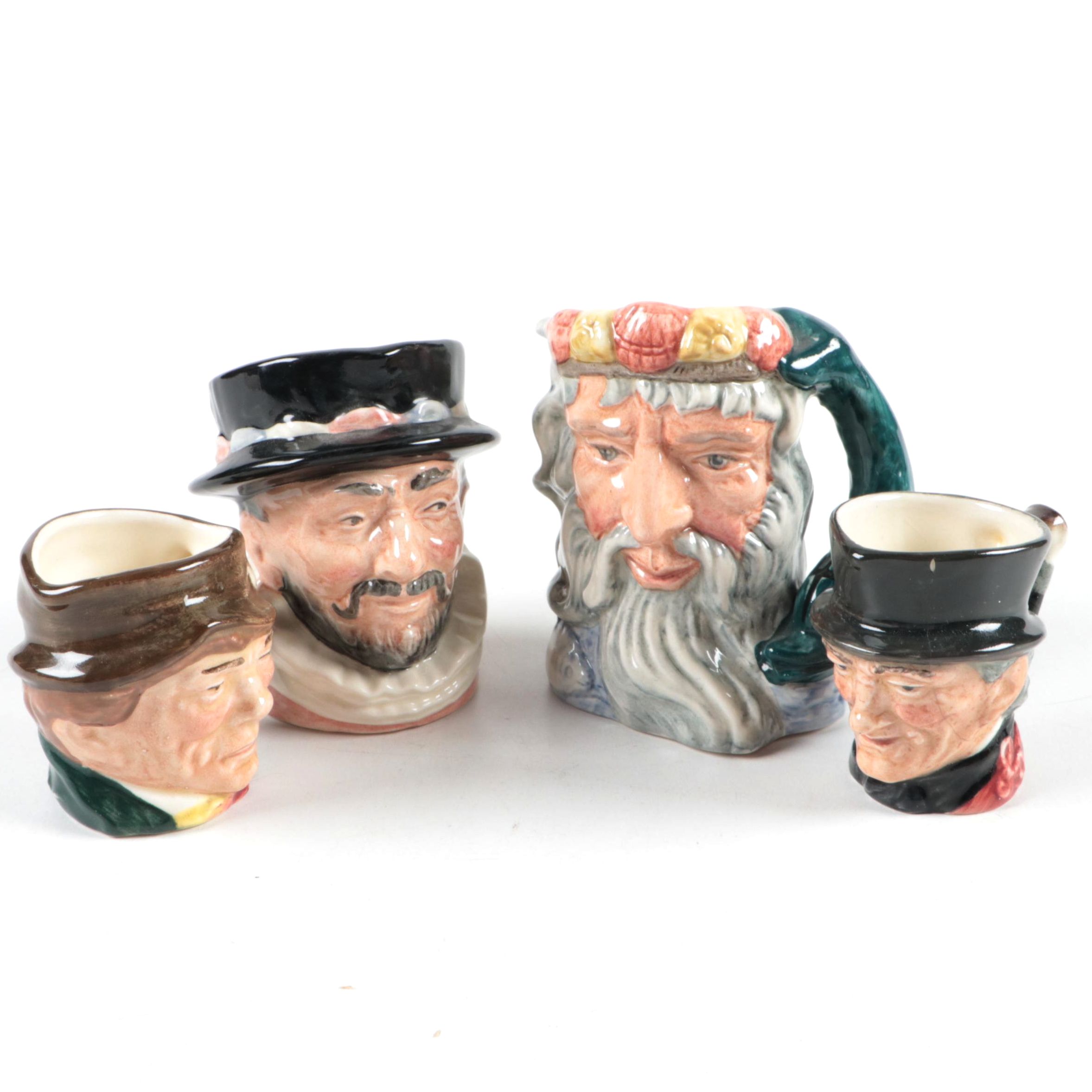 Royal Doulton "Neptune," "Beefeater," and "John Peel" Character Mugs