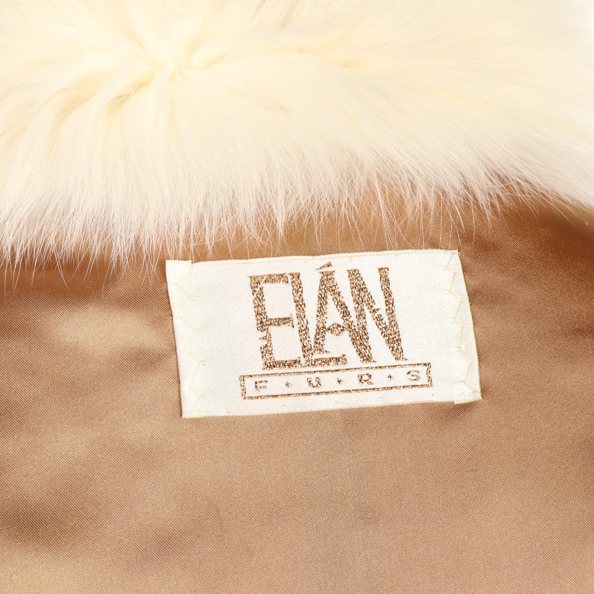 Red and White Fox Fur Western Style Vest from Elan Furs