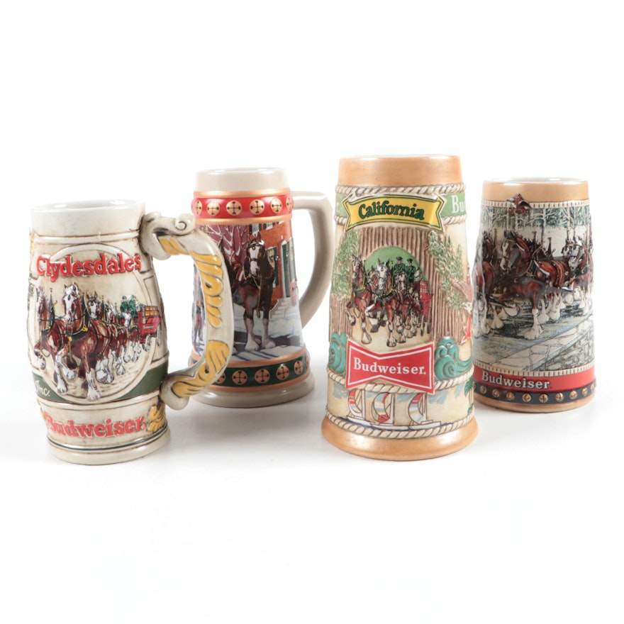 Anheuser-Busch and Promotional Products Budweiser Stoneware Steins